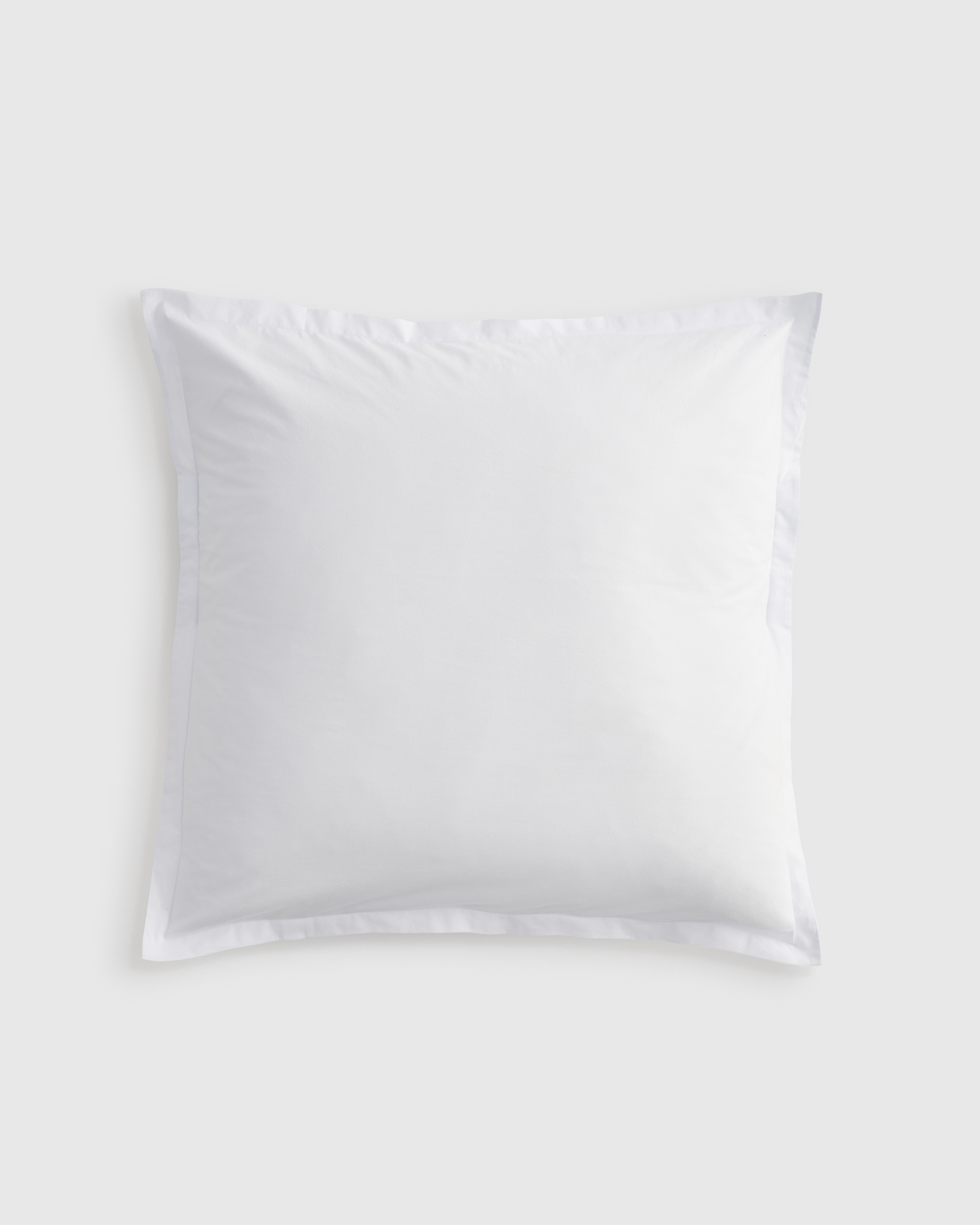White Organic Brushed Cotton Euro Sham