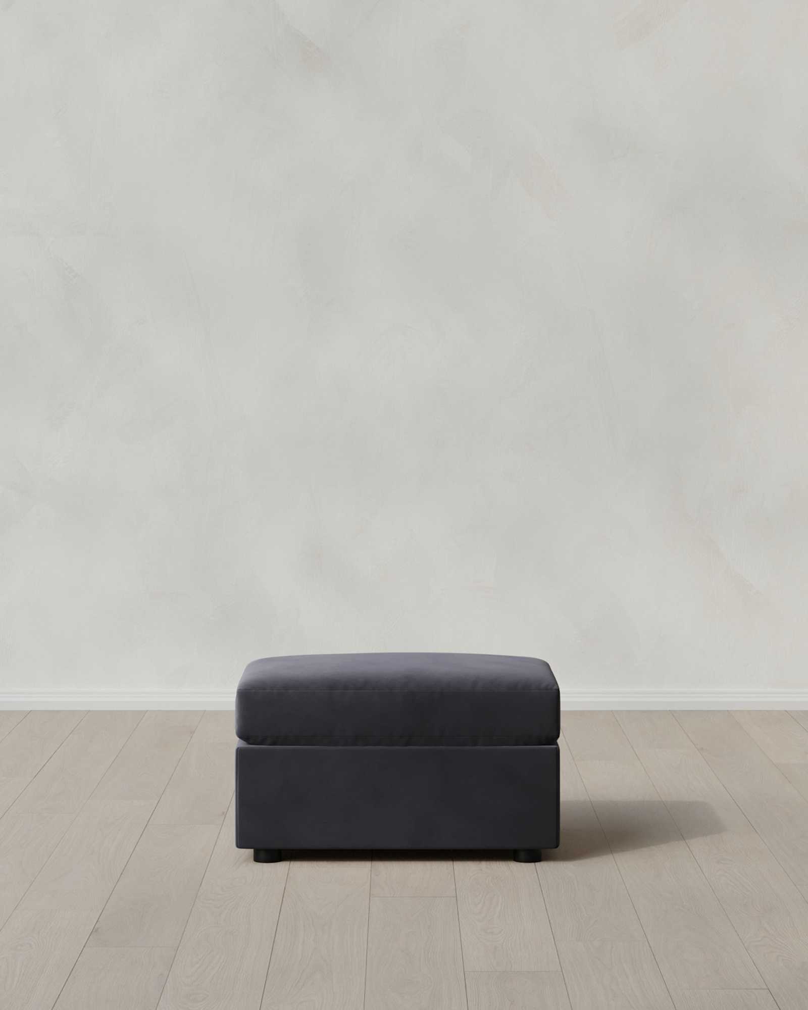 Ottoman Performance Velvet Gunmetal
