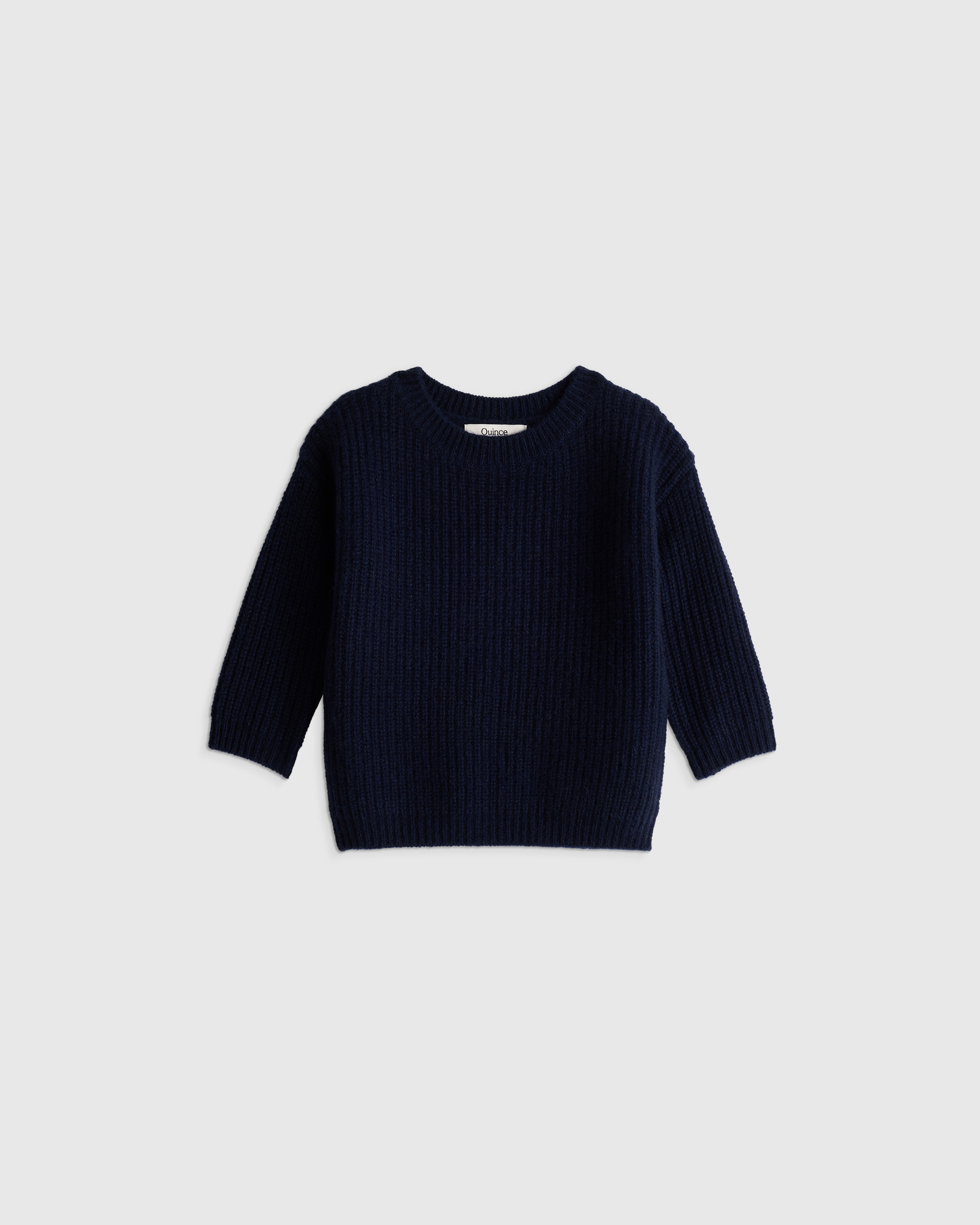 True Navy Washable Cashmere Fisherman Tunic Sweater