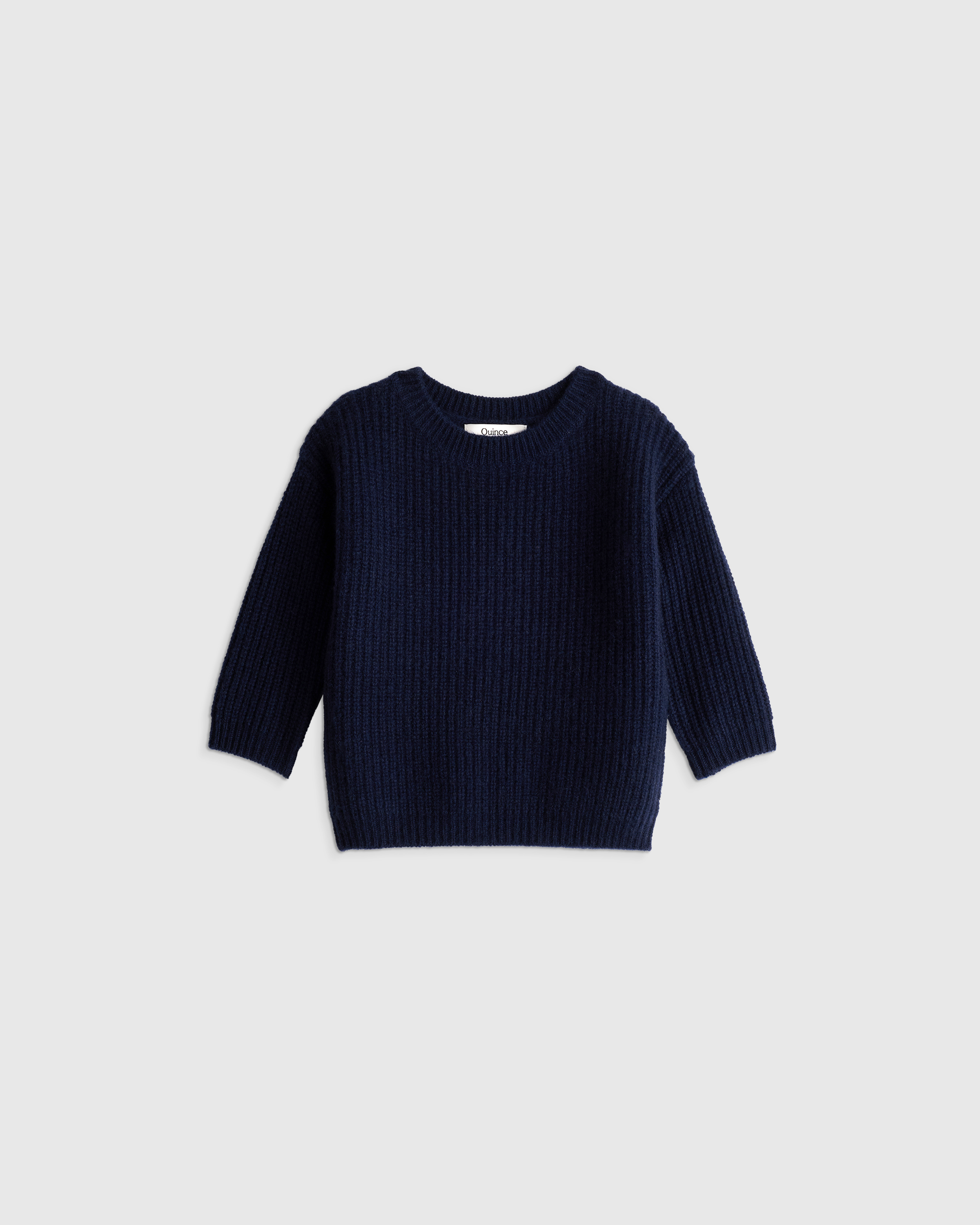 True Navy Washable Cashmere Fisherman Tunic Sweater