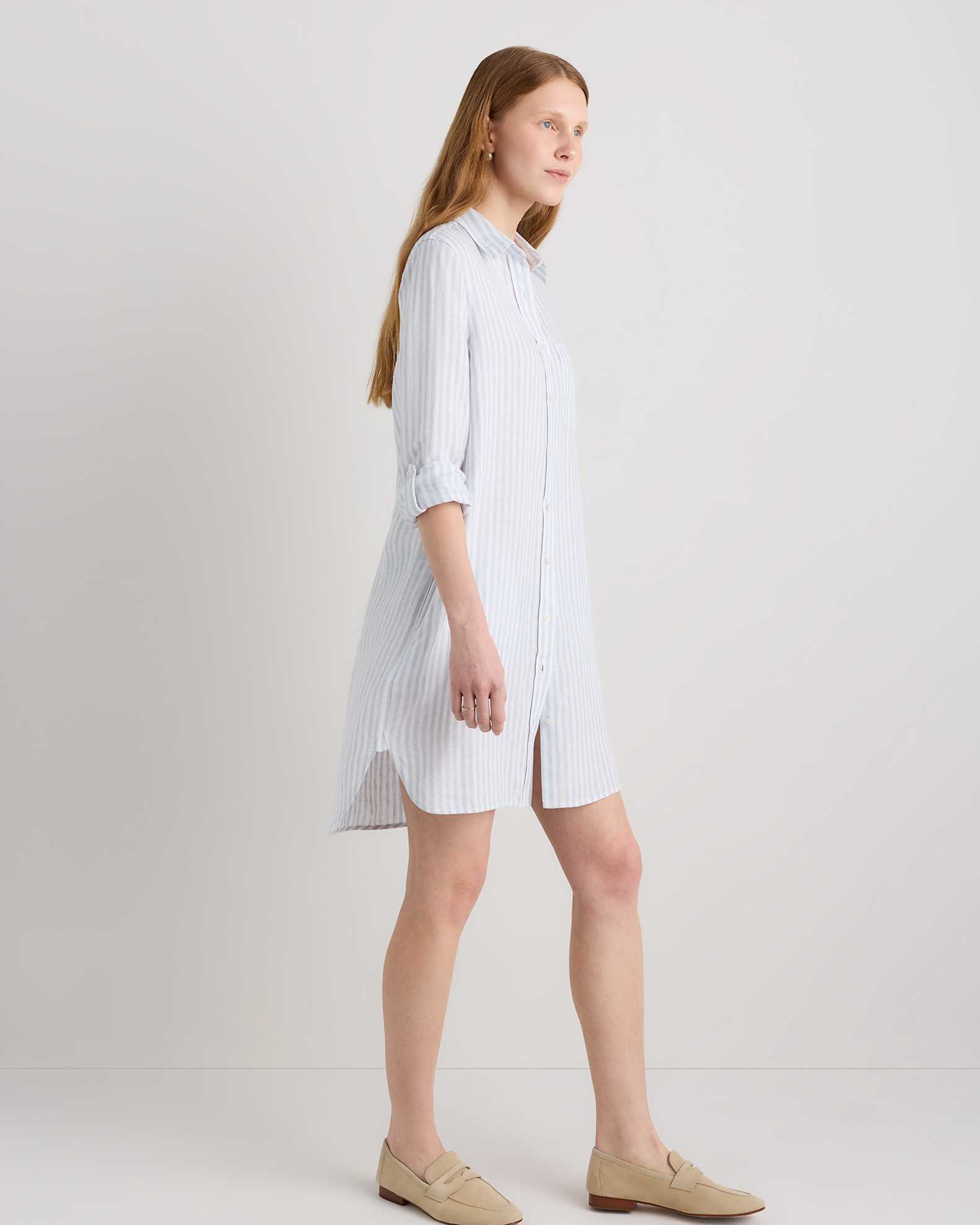 100% European Linen Shirt Dress 100% European Linen Shirt Dress