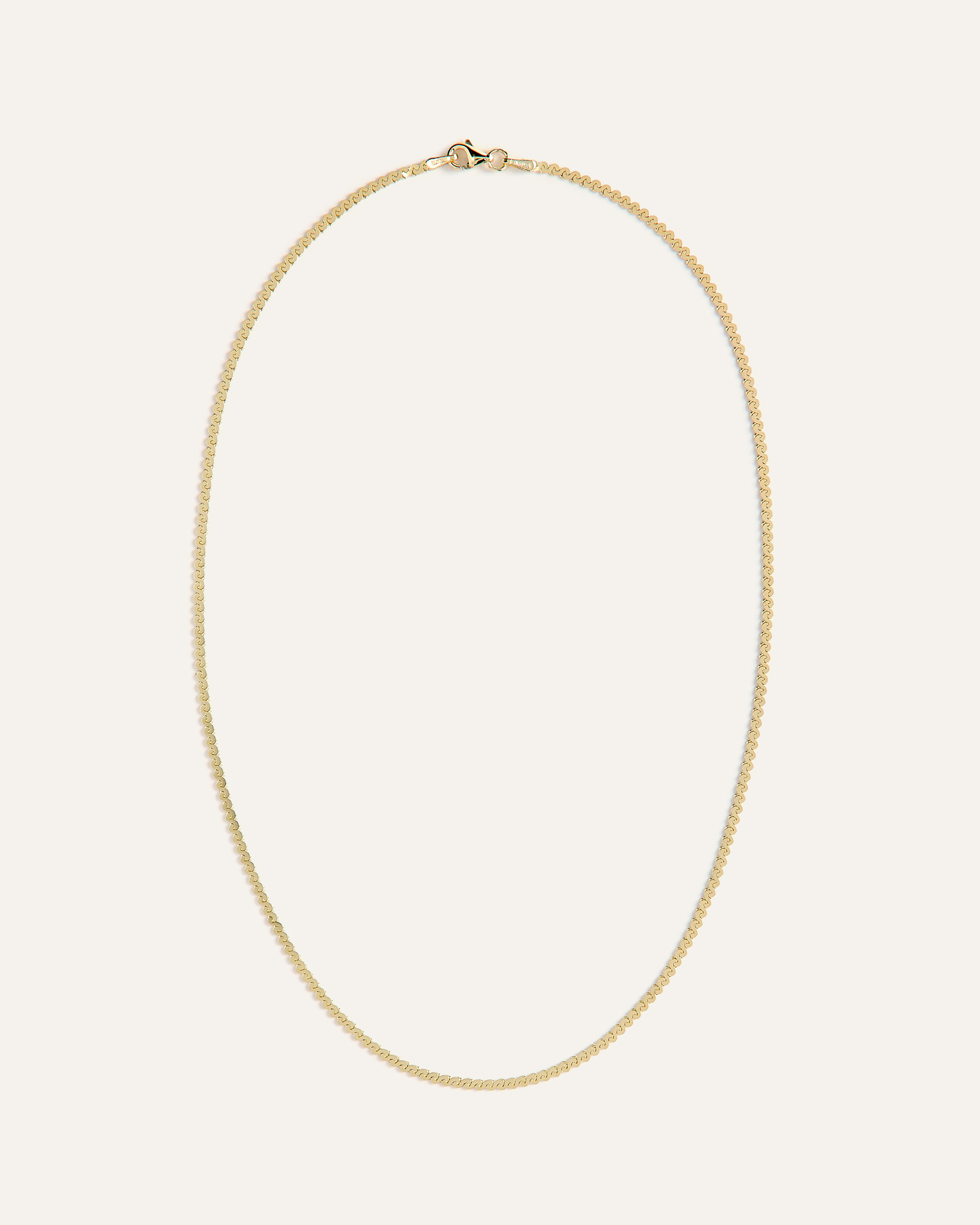 Yellow Gold 14K Gold Serpentine Chain Necklace