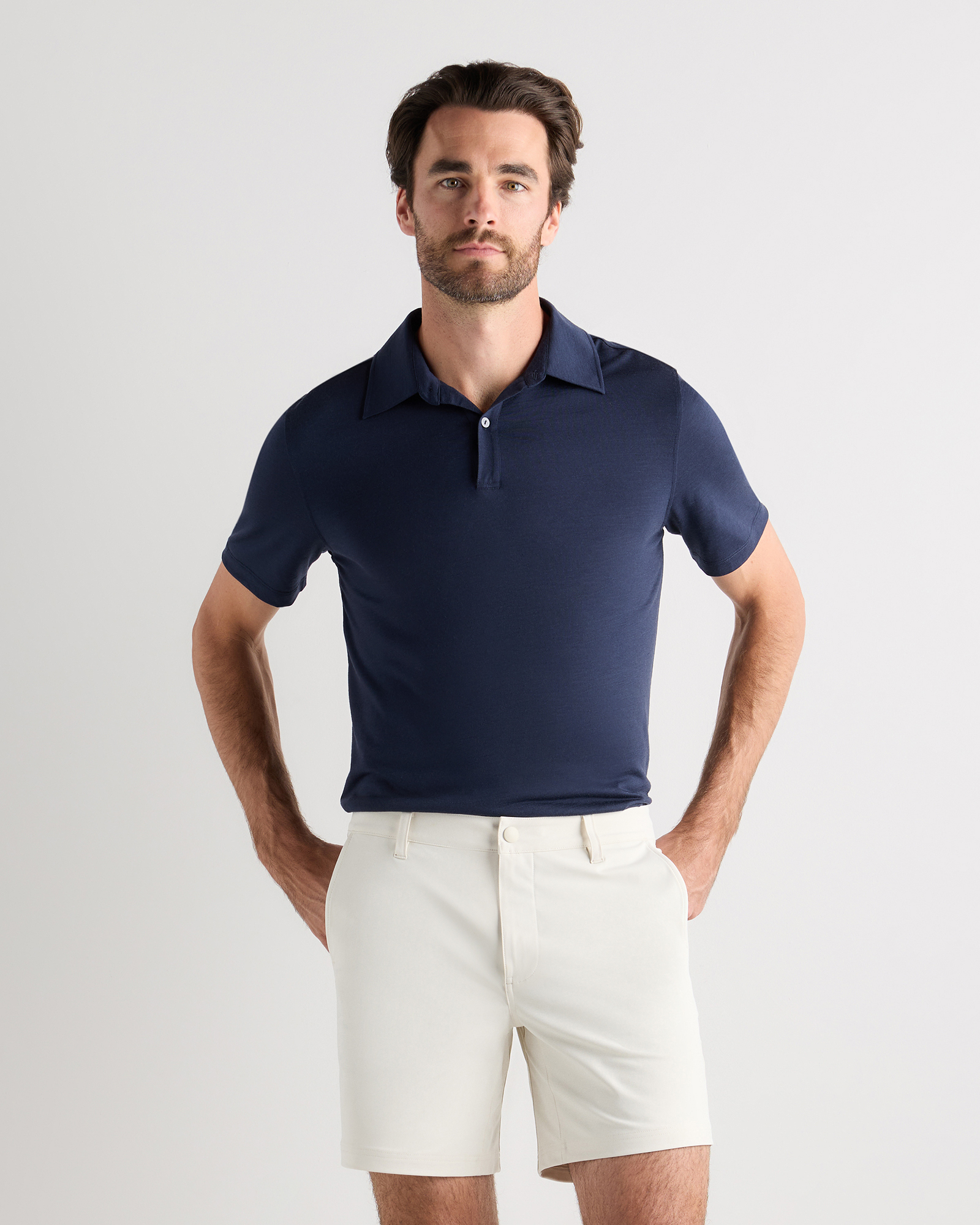 Navy Extra-Fine Australian Merino Polo