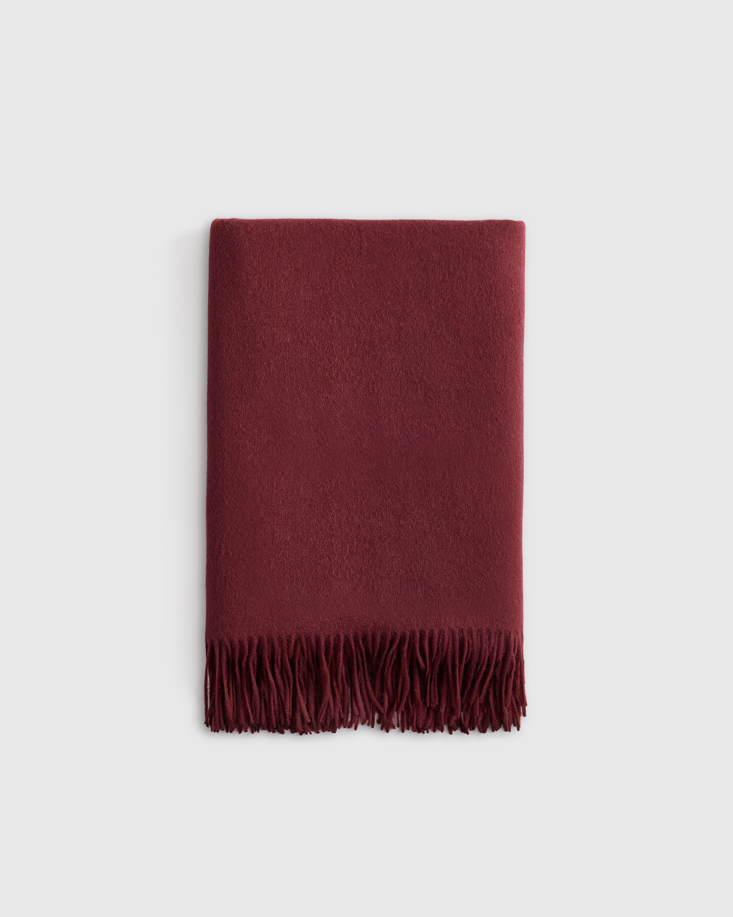 Rich Burgundy Mongolian Cashmere Throw