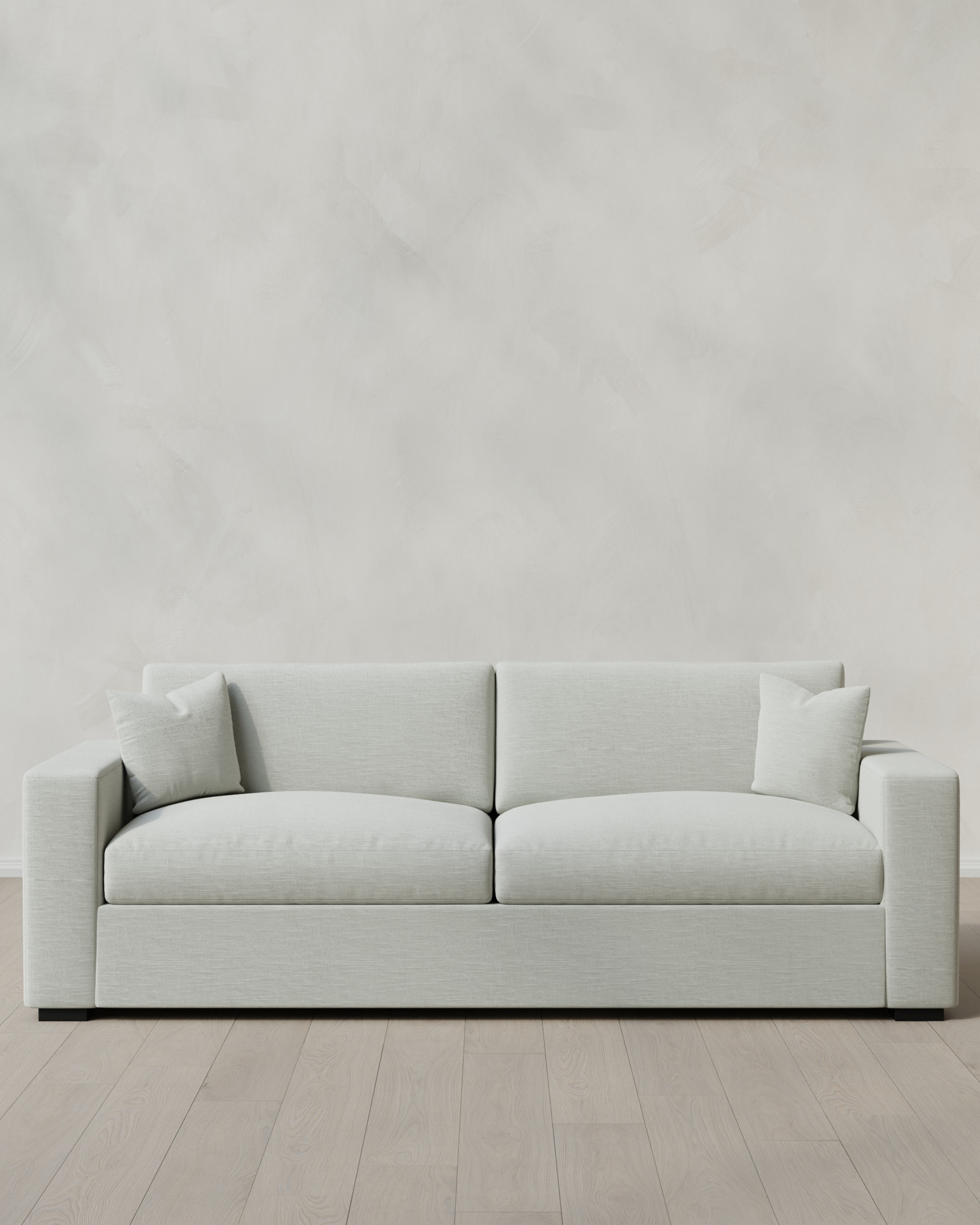 Quince Oasis Sofa in Performance Linen in Silver, Size 8ft, Performance Linen Blend