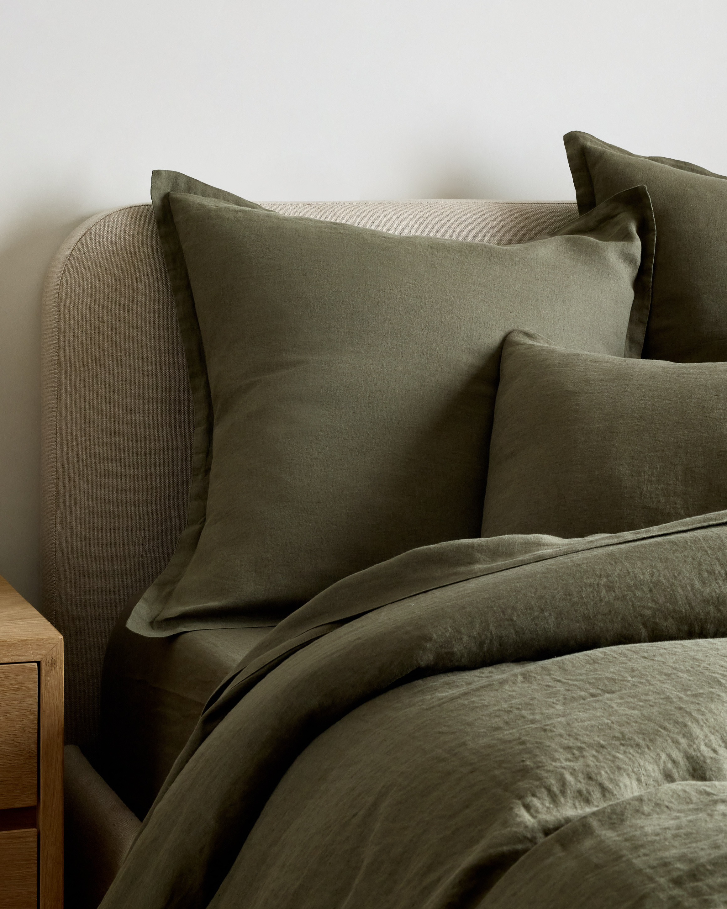 Dusty Olive European Linen Euro Sham