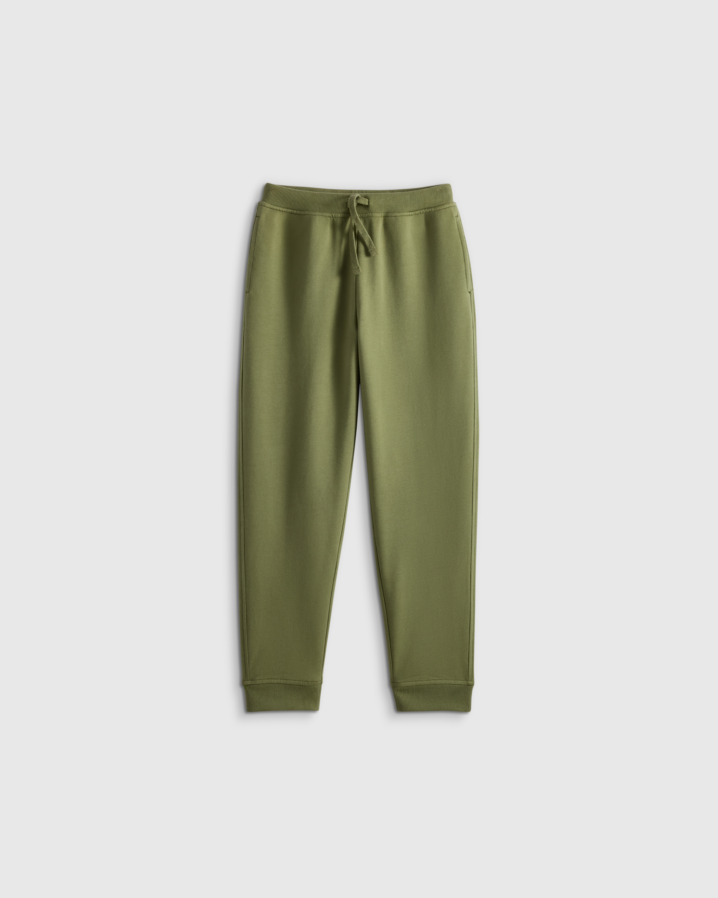 Olive Green Organic Cotton French Terry Joggers 