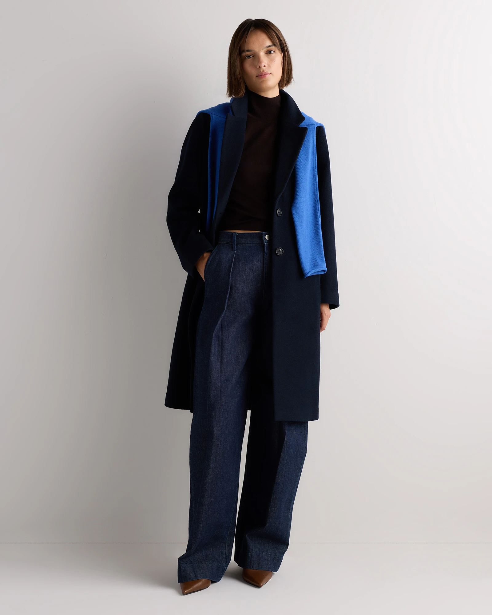 Wool Cashmere Classic Single-Breasted Coat