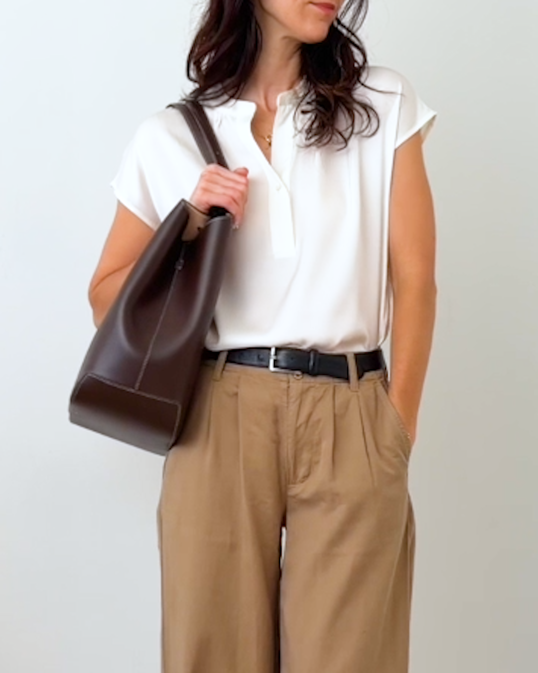 Washable Stretch Silk Dolman Sleeve Blouse Ivory Jamie-Lee Burns 4x5 Thumbnail