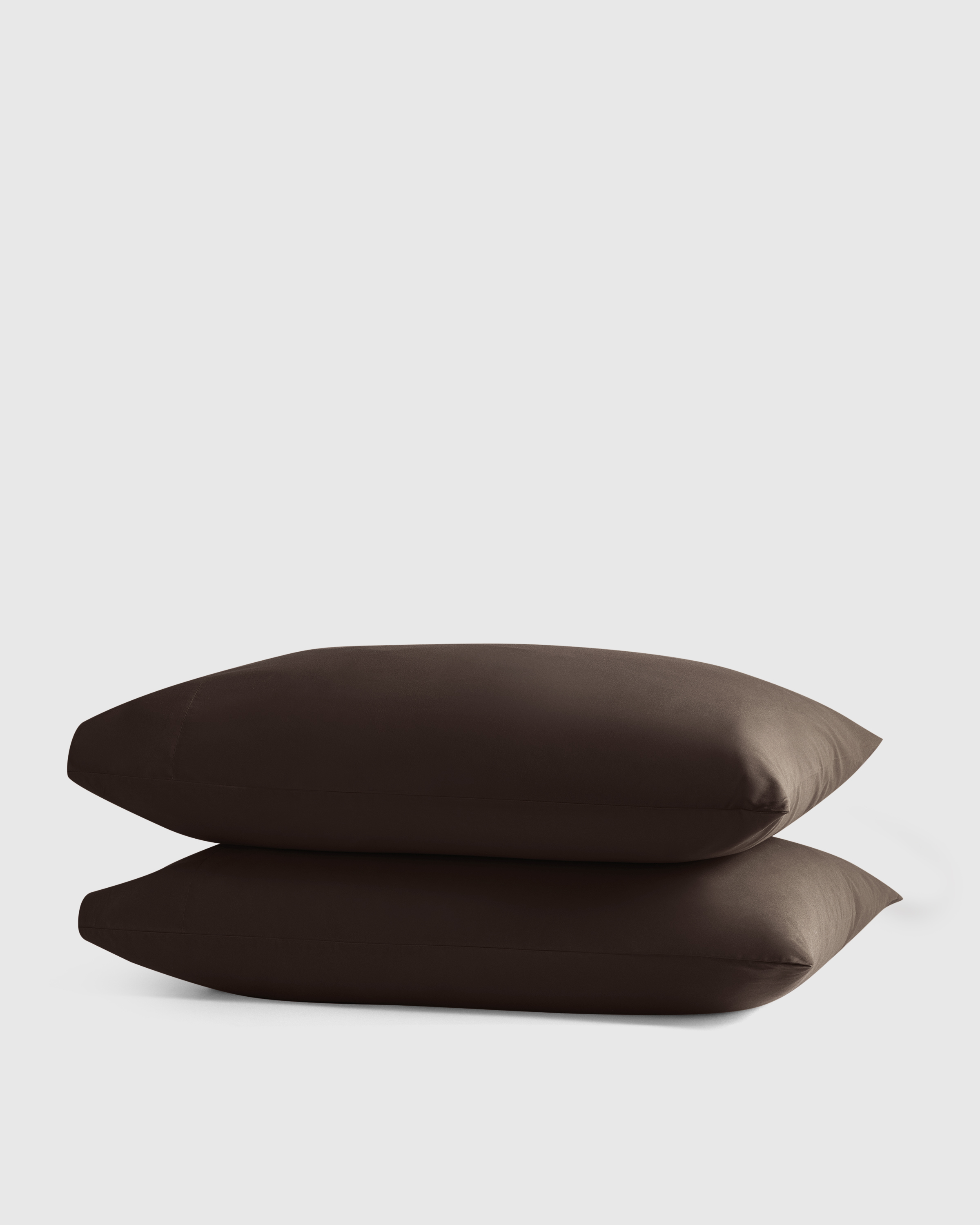 Espresso Ensemble de taies d'oreiller en percale biologique