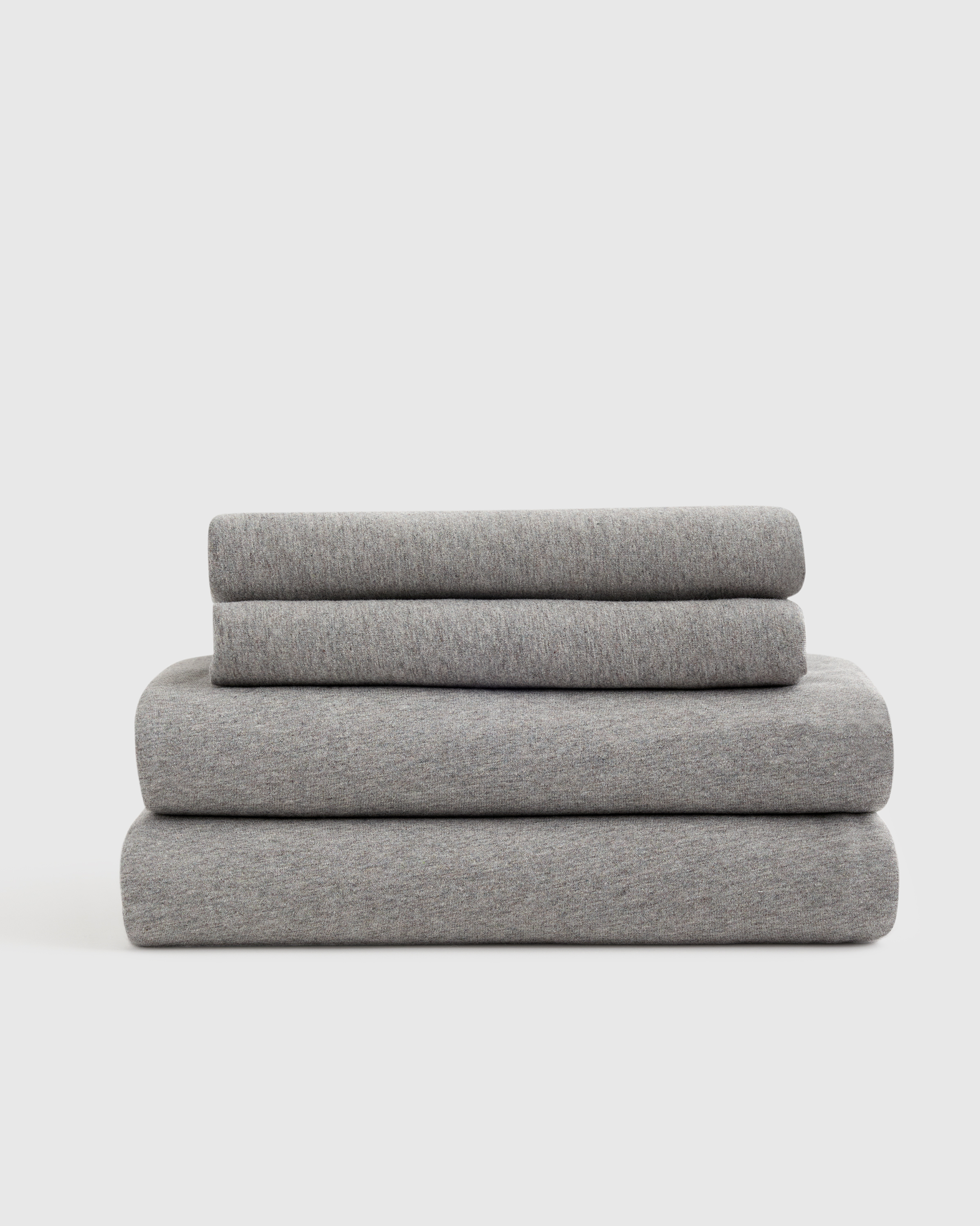 Heather Grey Organic Jersey Sheet Set