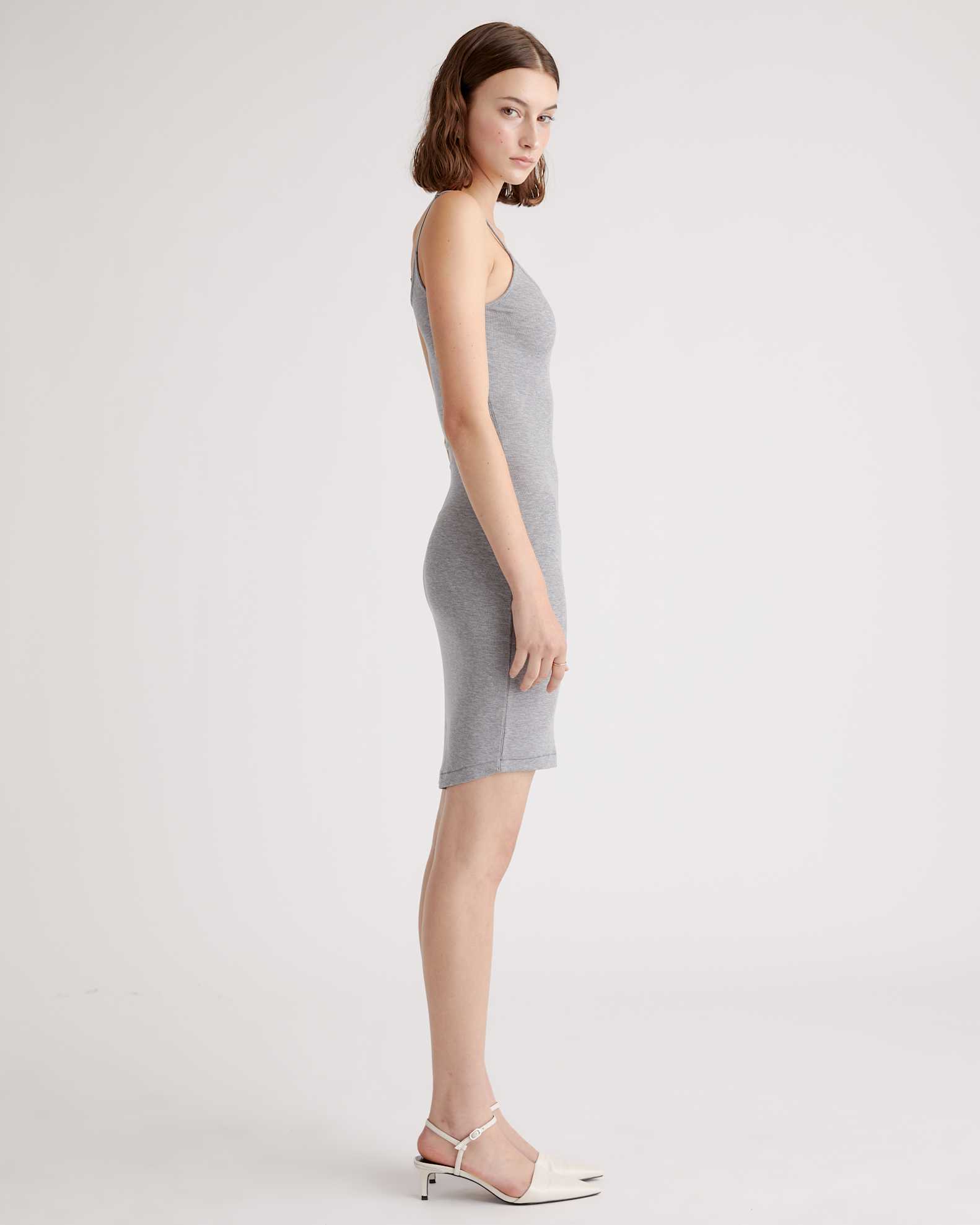 Tencel Rib Knit Mini Slip Dress