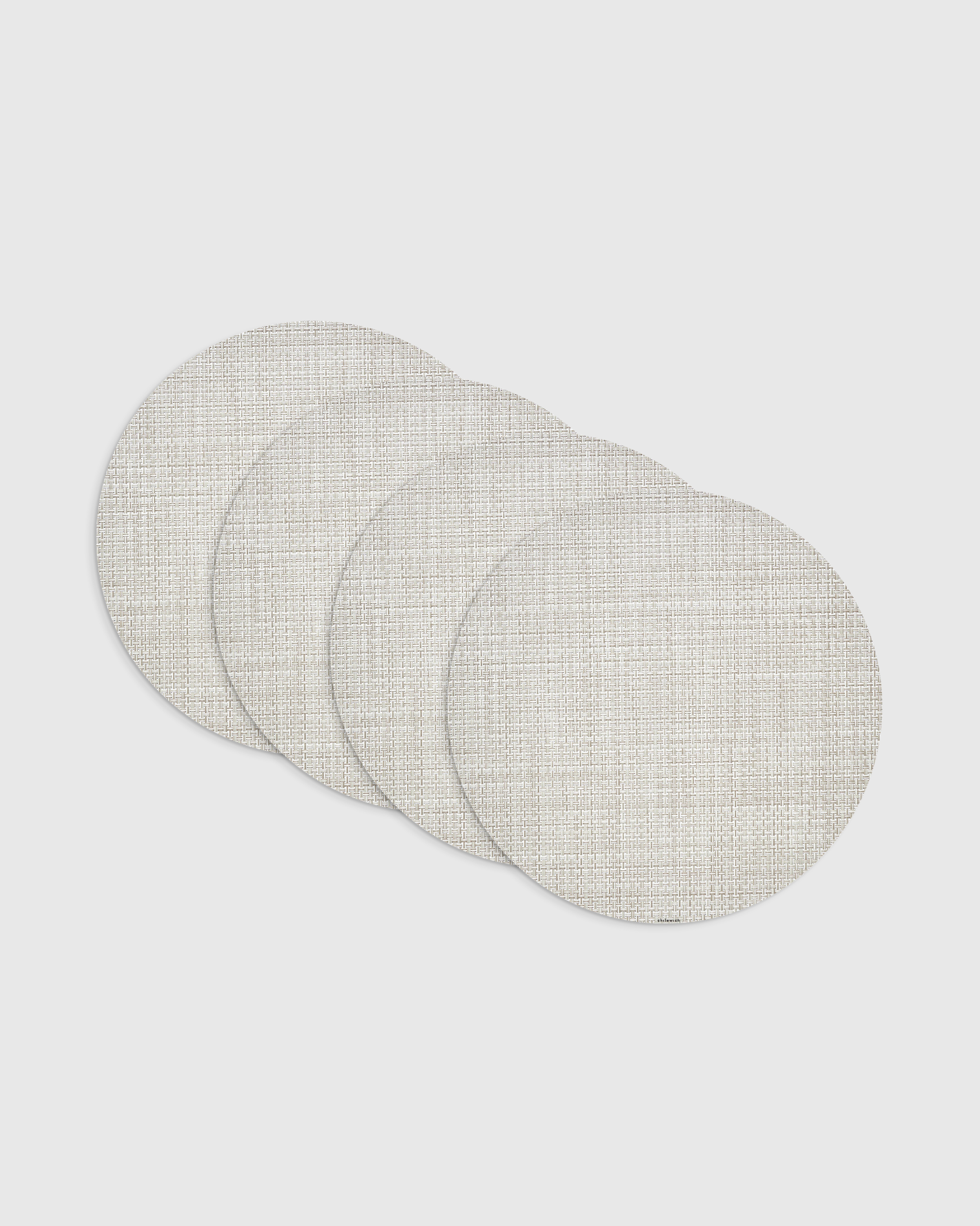 Natural Basketweave Easy-Care Round Placemat, Set of 4 by Chilewich
