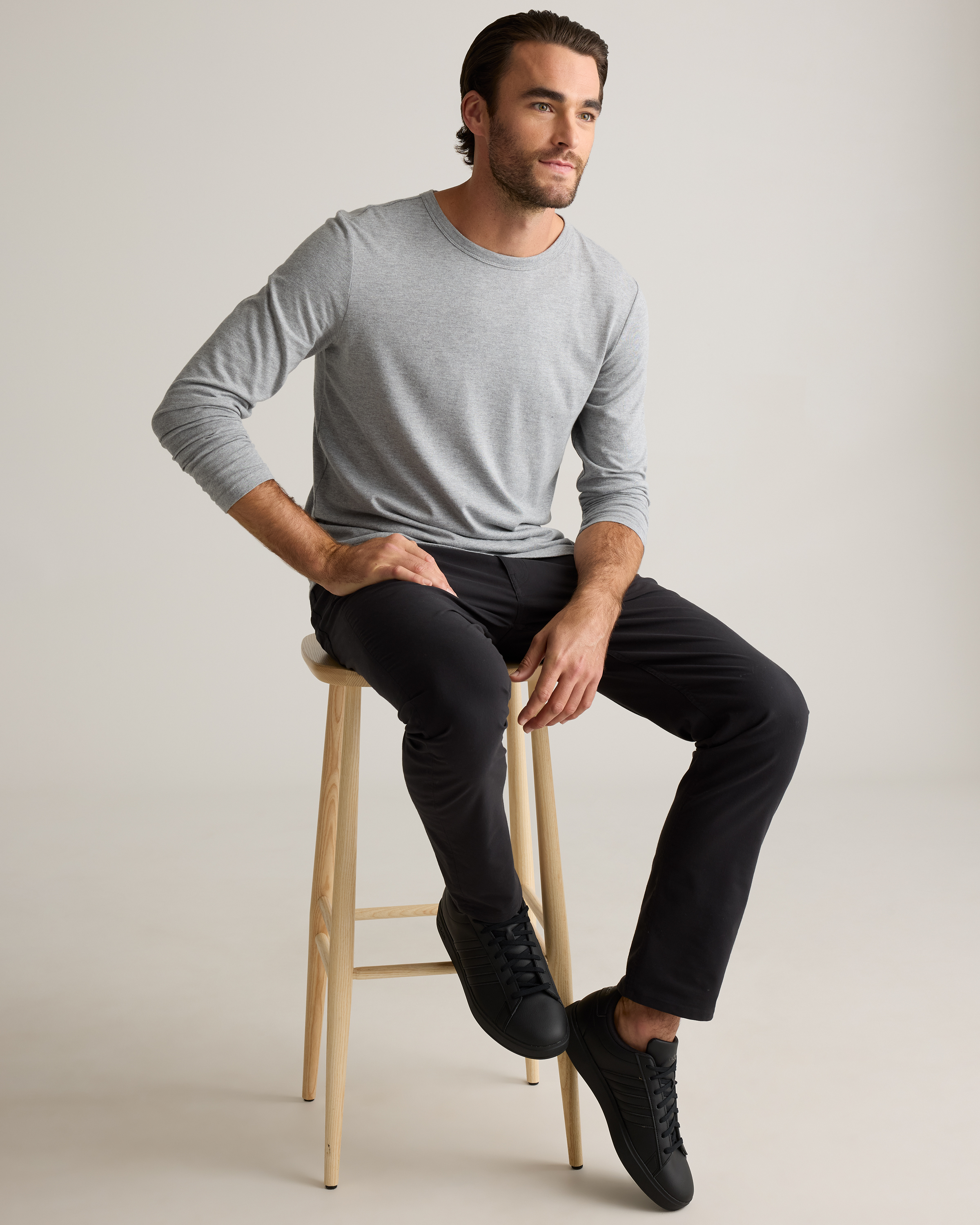 Organic Cotton Coolmax® Chino in True Black