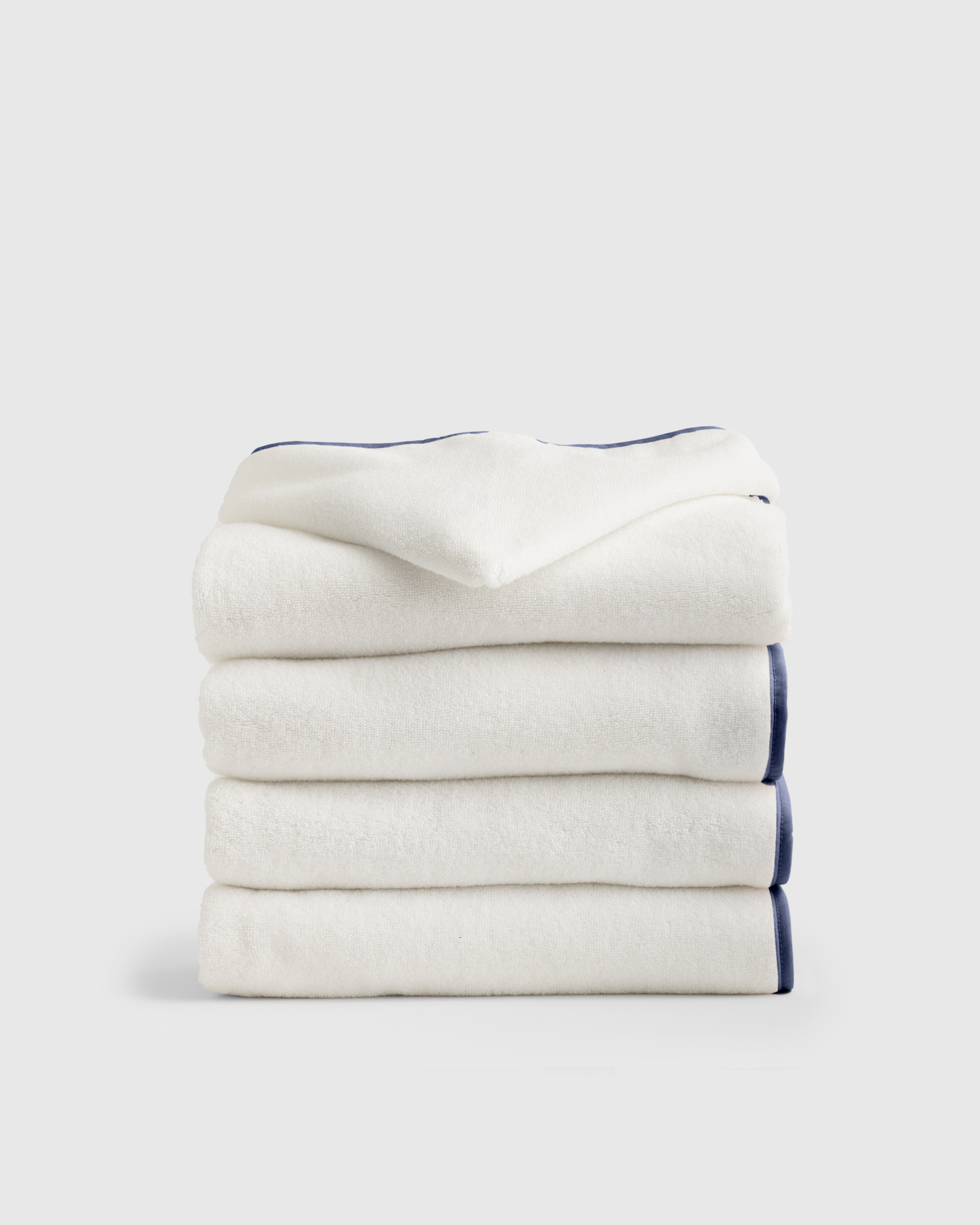 Navy Organic Turkish Cotton Kids Hooded Towel Set 4-Pack