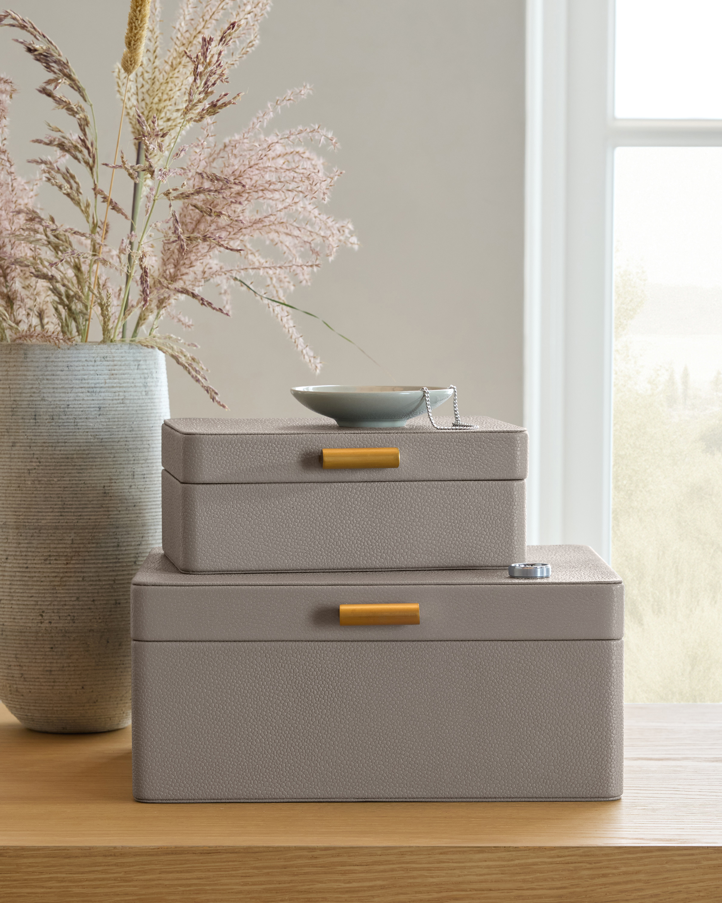 Quince Shagreen Decorative Boxes - Thumbnail 2