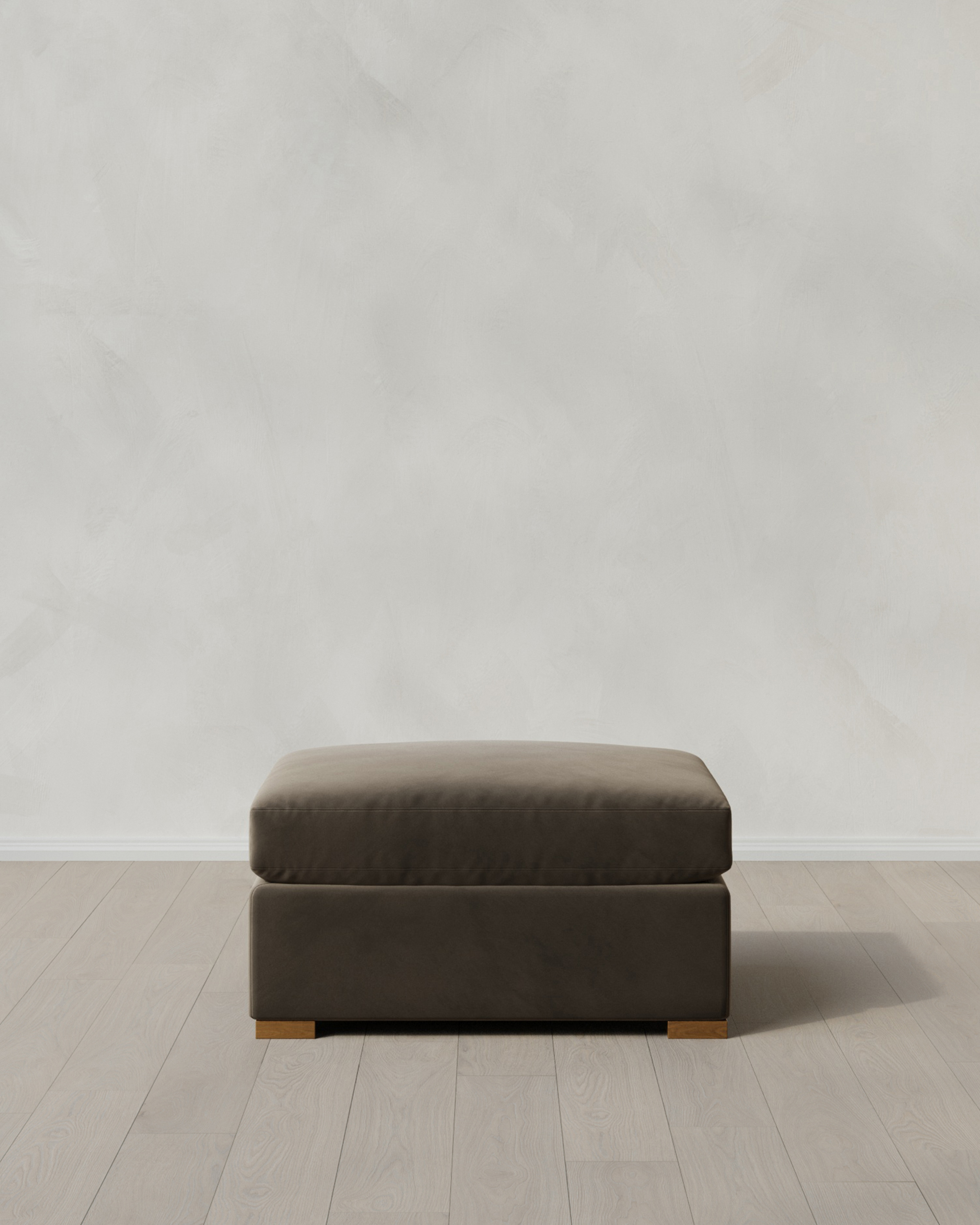 Sable Hollis Slope Arm Ottoman in Performance Velvet