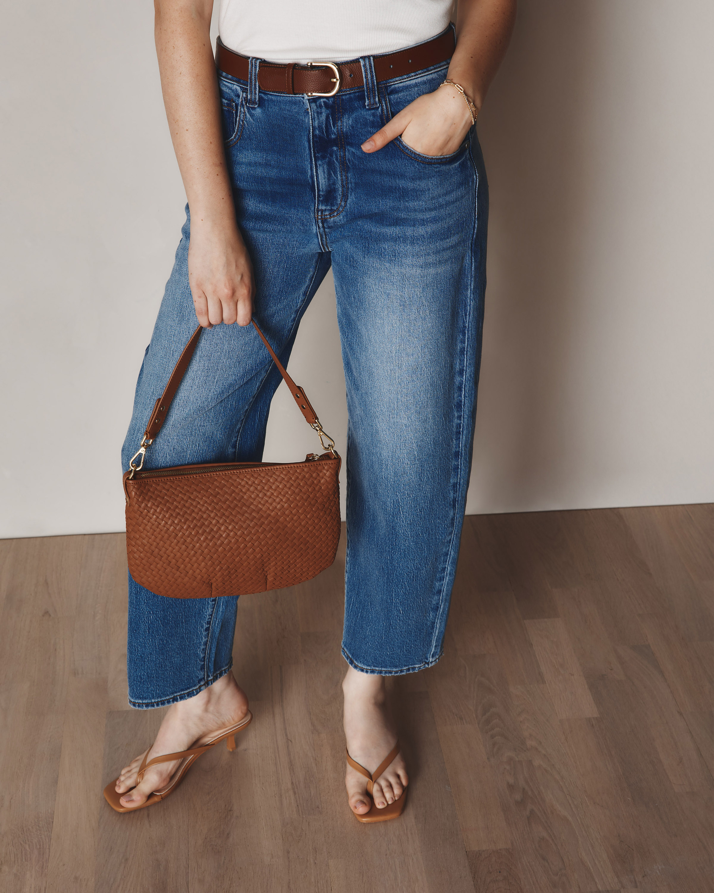 Italian Handwoven Leather Mini Shoulder Bag