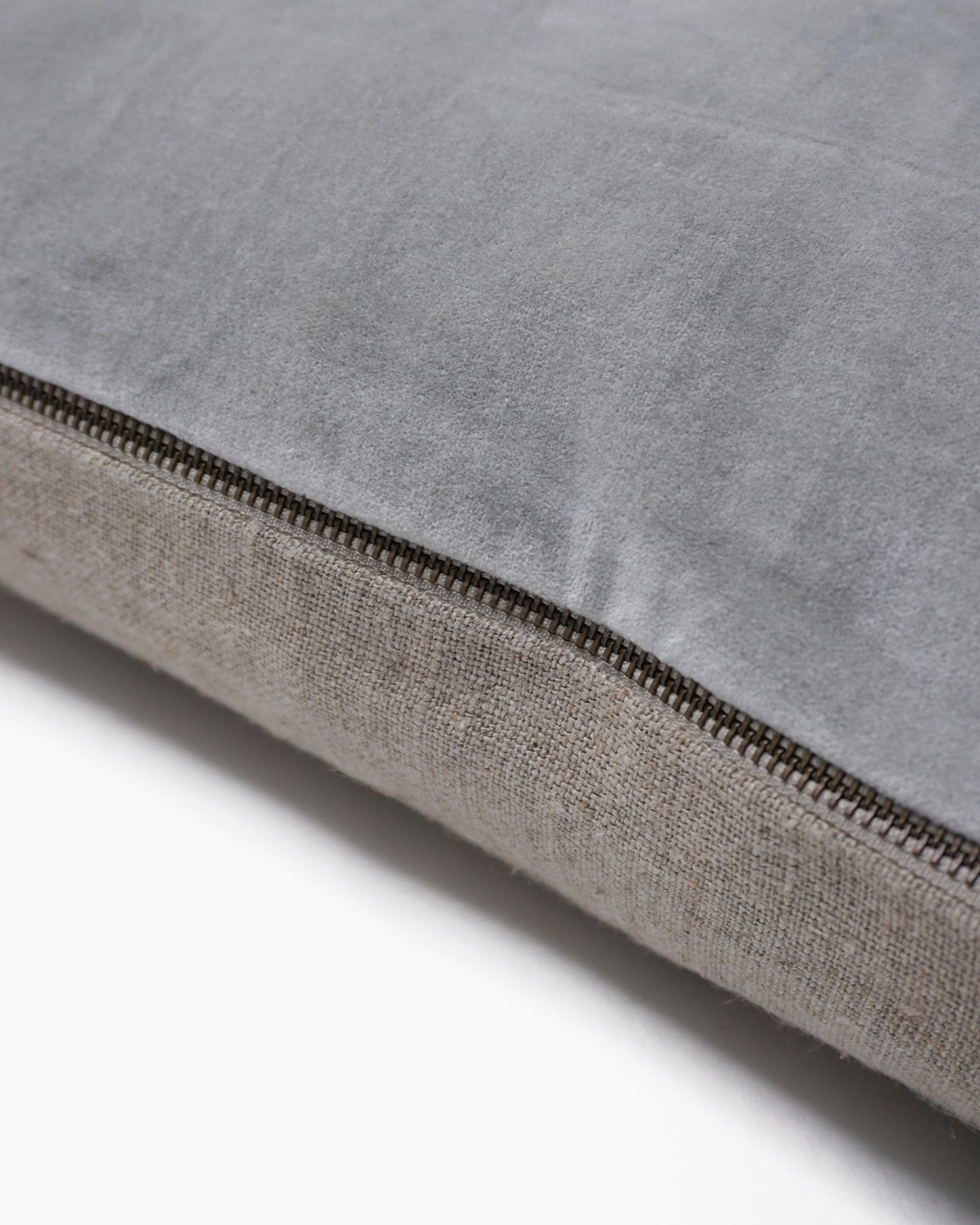 Light Grey Plush Velvet Pillow Cover