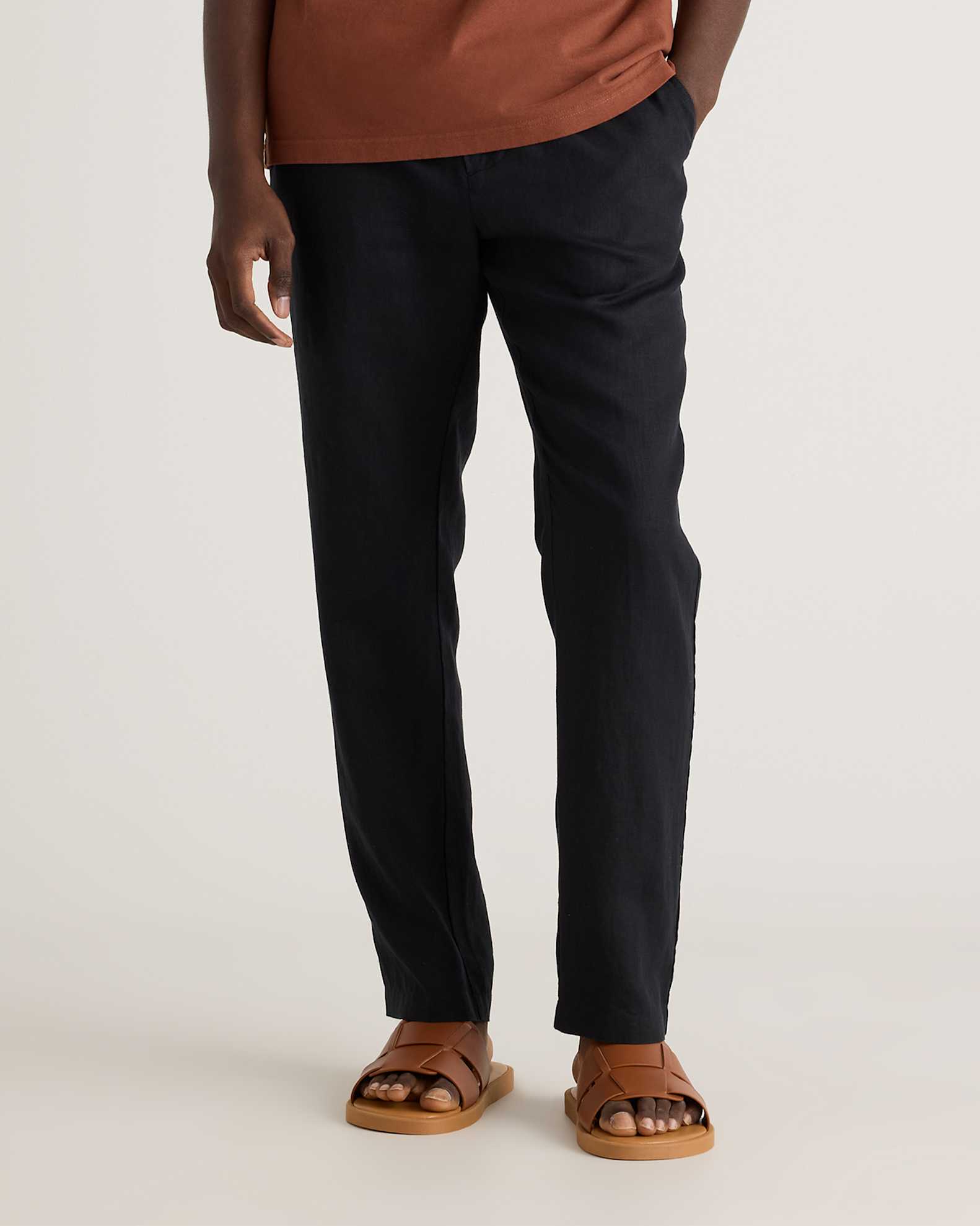 100% European Linen Pants in Black 100% European Linen Pants in Black