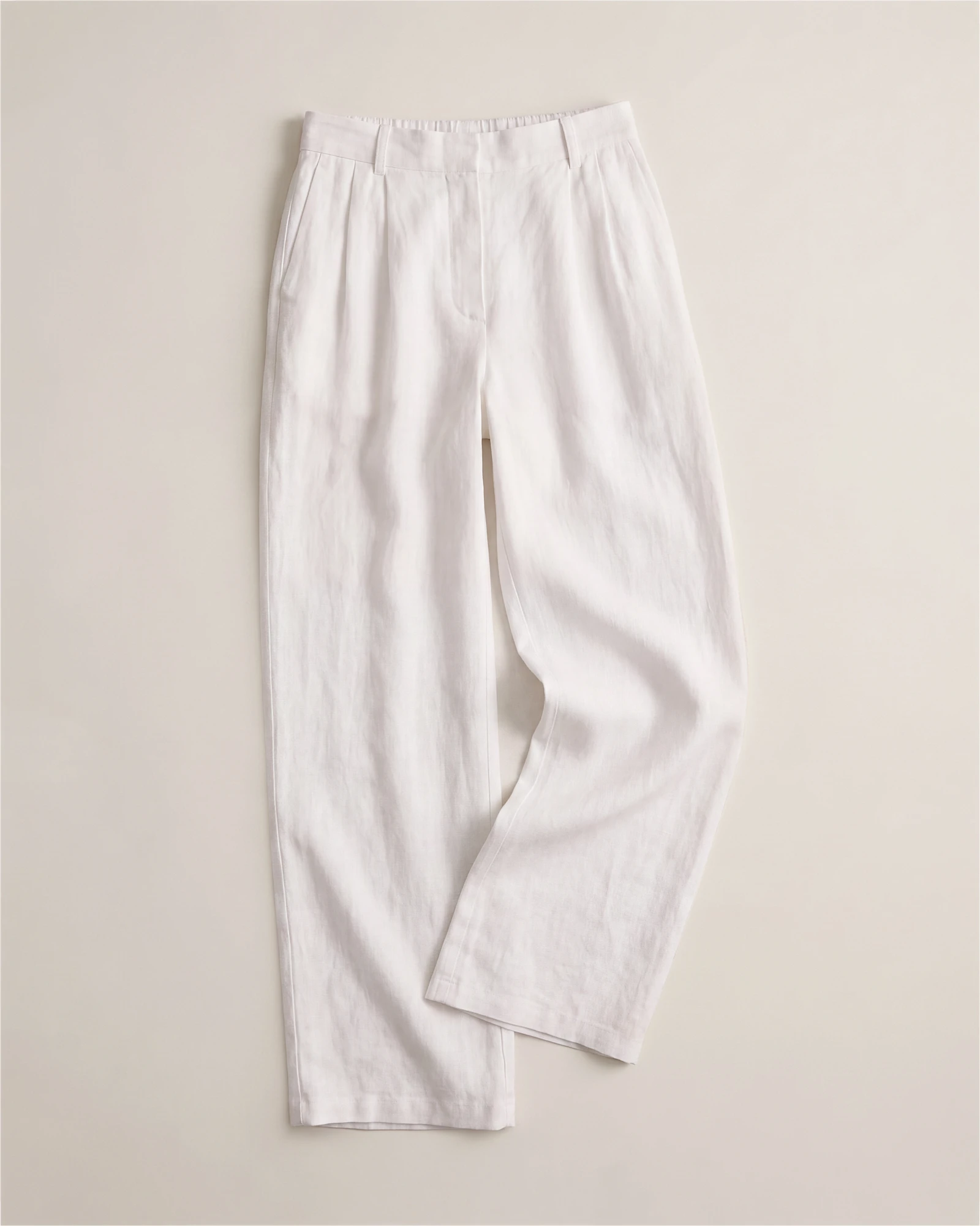100% European Linen Pleated Trouser
