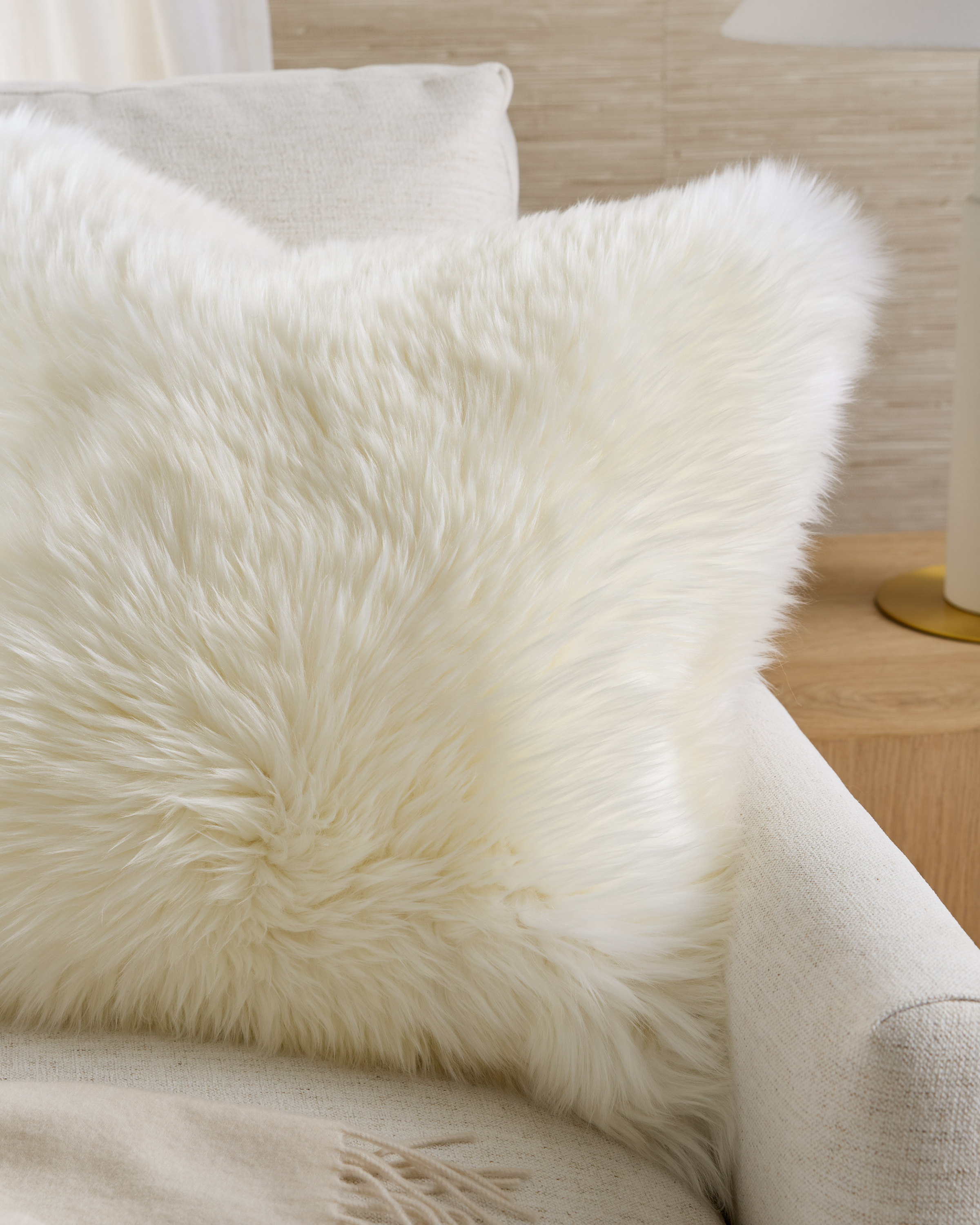 Sheepskin Pillow Cover - Thumbnail 2