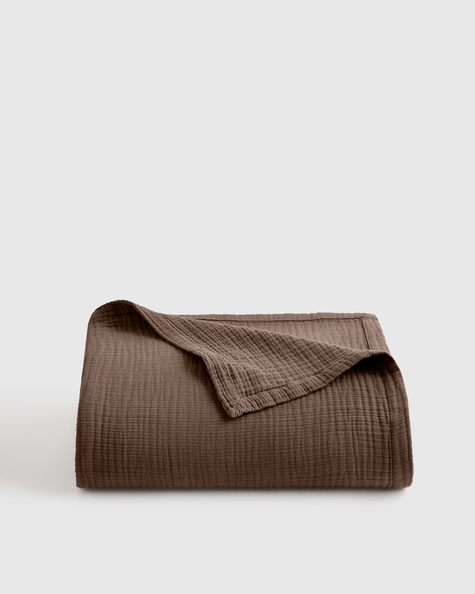 Organic Airy Gauze Blanket - Bed Blanket, Chocolate