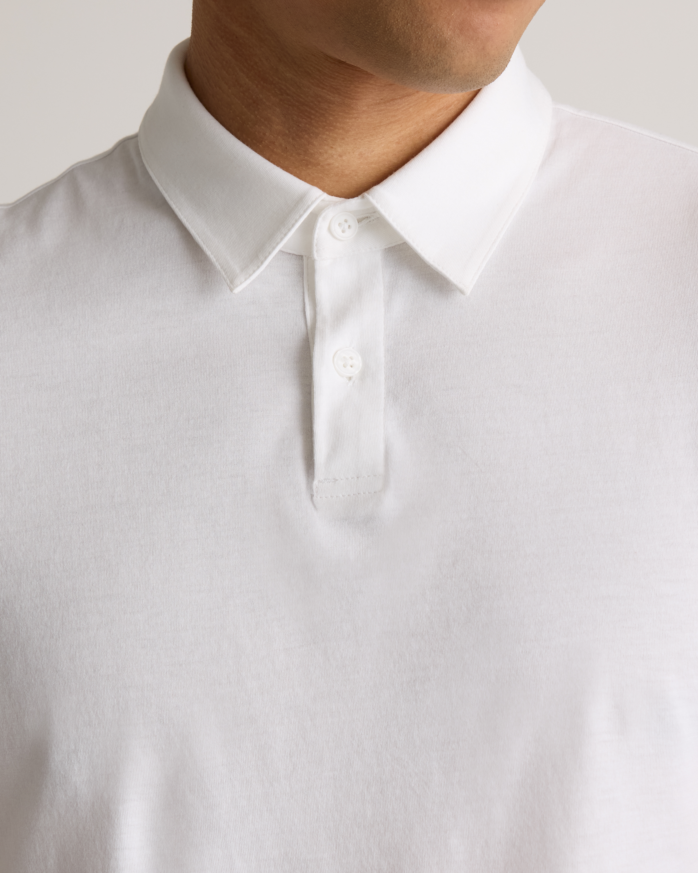 100% Pima Cotton Luxe Touch Polo in White