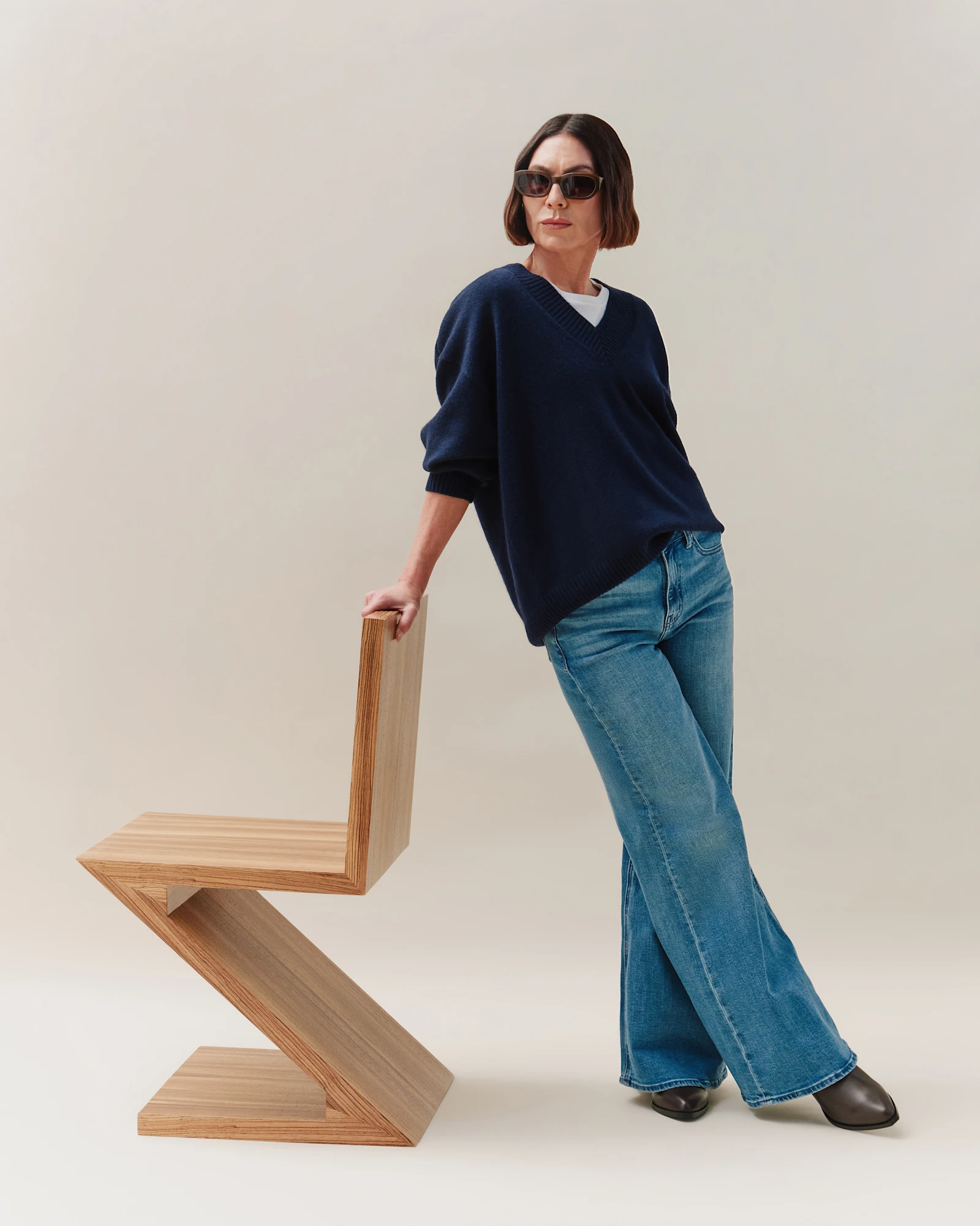 Cotton Modal Crewneck Swing Tee