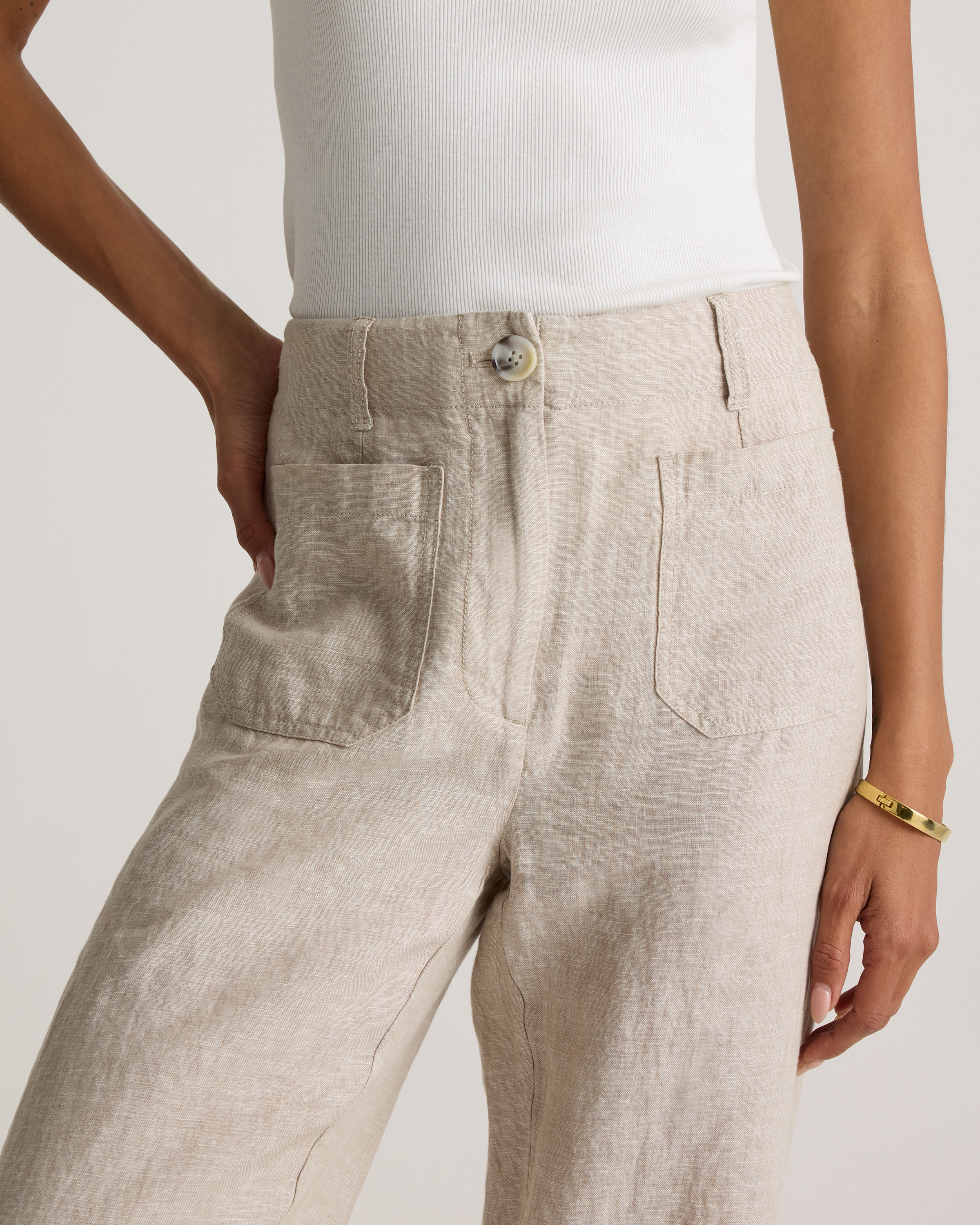【BAON】Bekimo Pocket Peach Fuzz Banding Wide Cotton Pants Benji Cotton Gauze Pants in Slate Blue - FINAL SALE | böhme