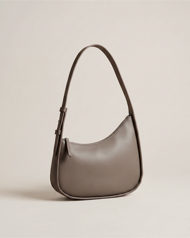 Italian Leather Asymmetrical Mini Shoulder Bag 1