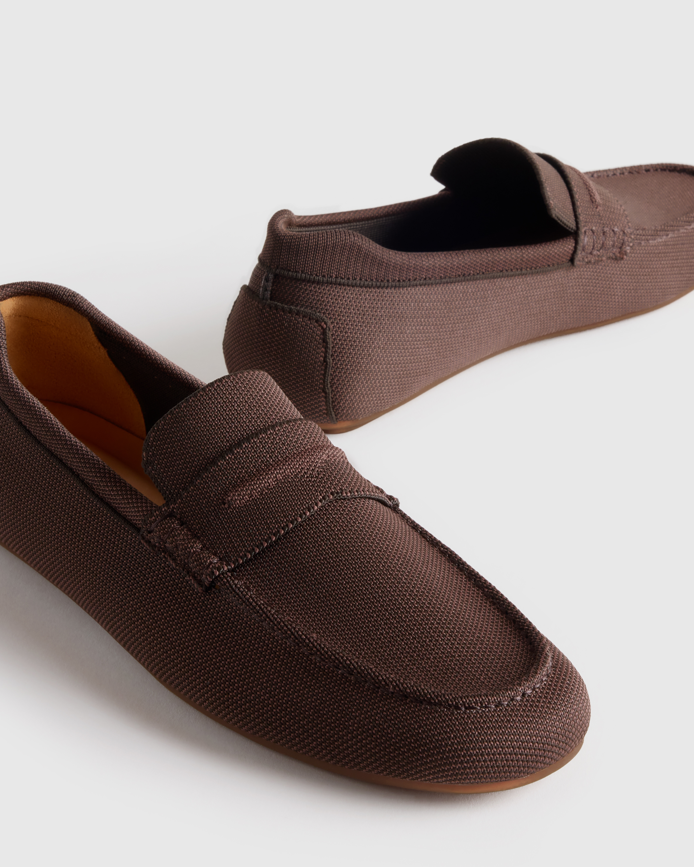 Recycled Knit Driving Loafer in Dark Chocolate