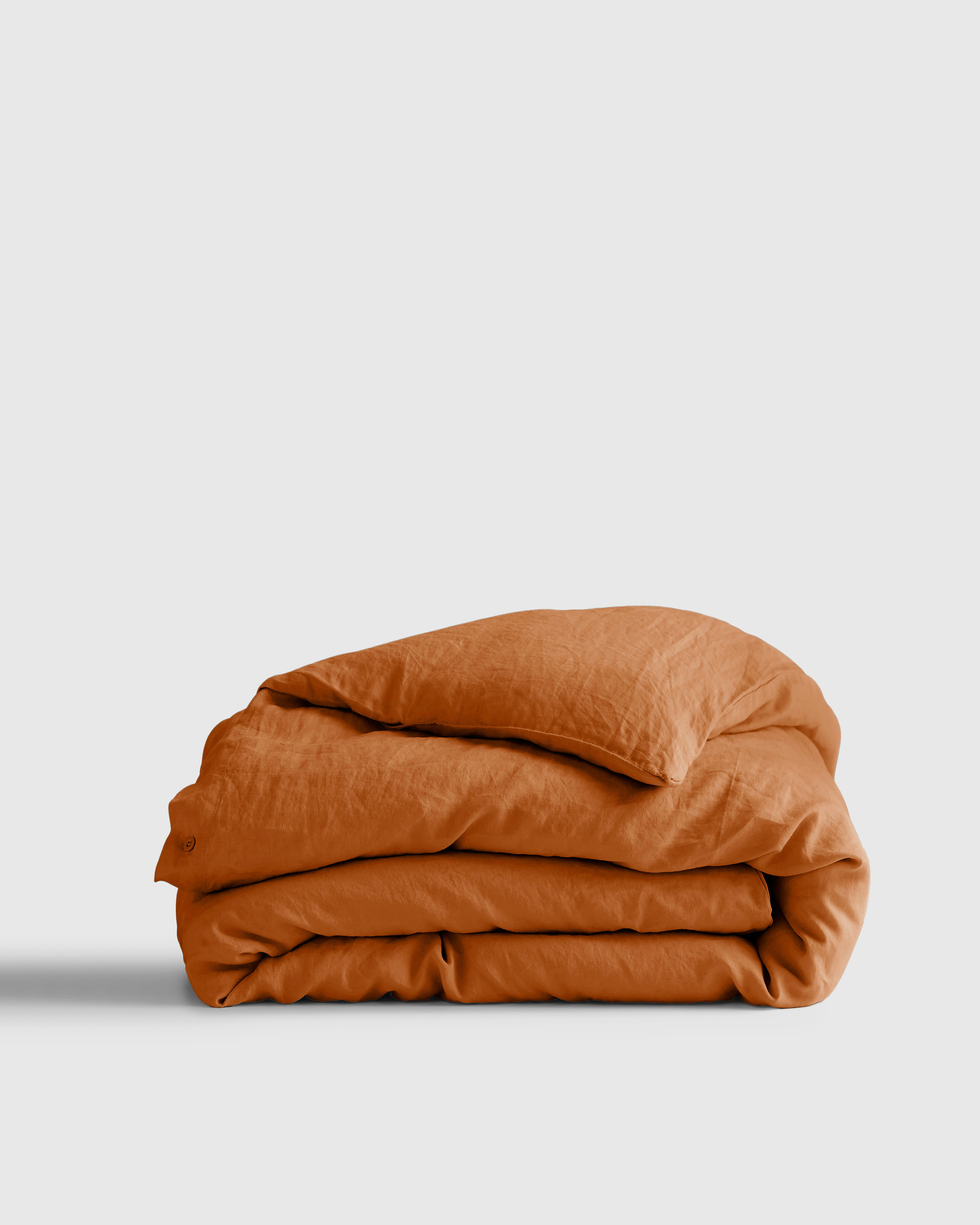 Terracotta European Linen Duvet Cover