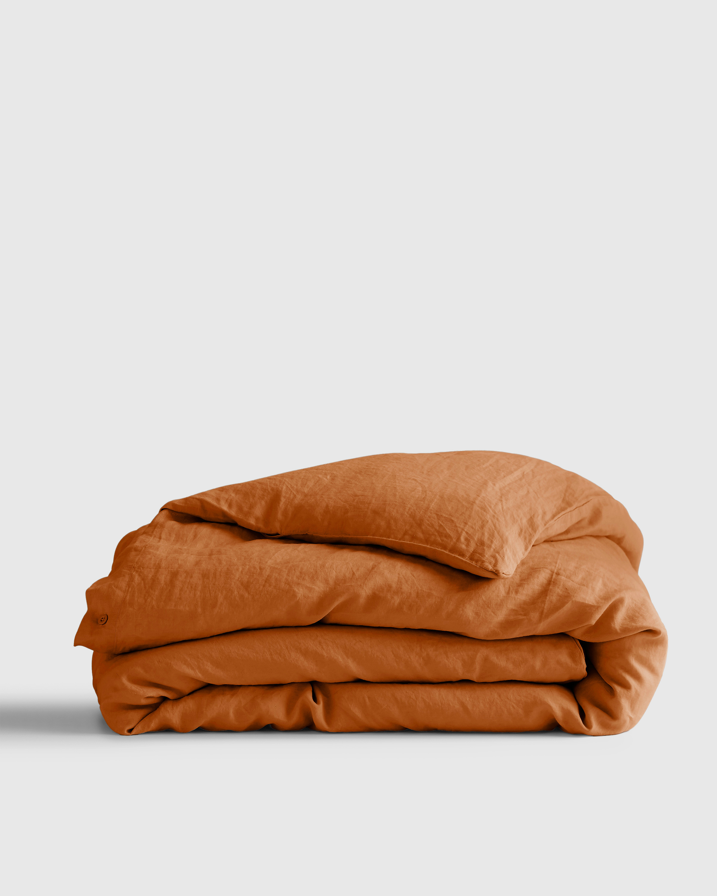 Terracotta European Linen Duvet Cover
