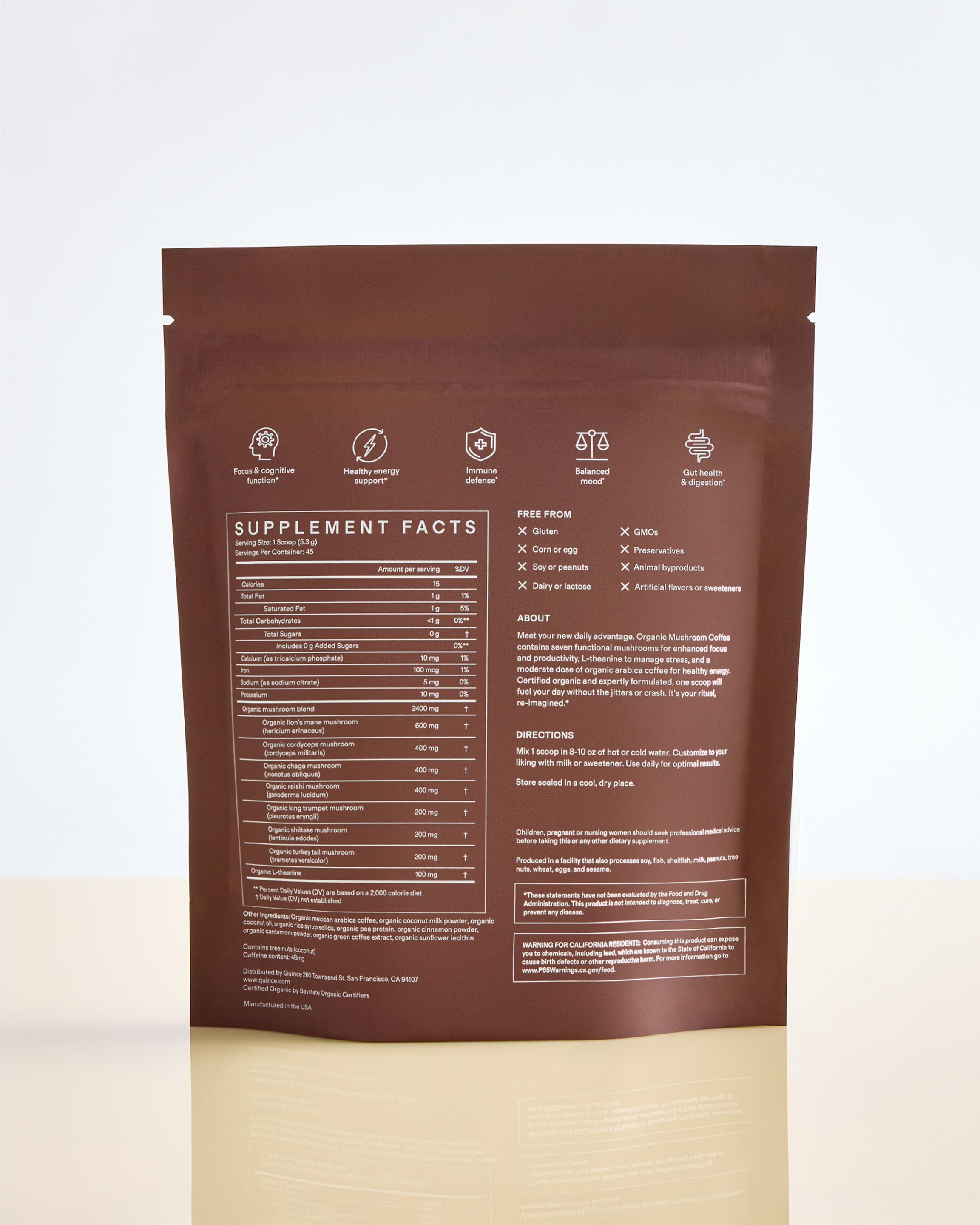Certified Organic Mushroom Coffee Focus Blend - thumbnail 7