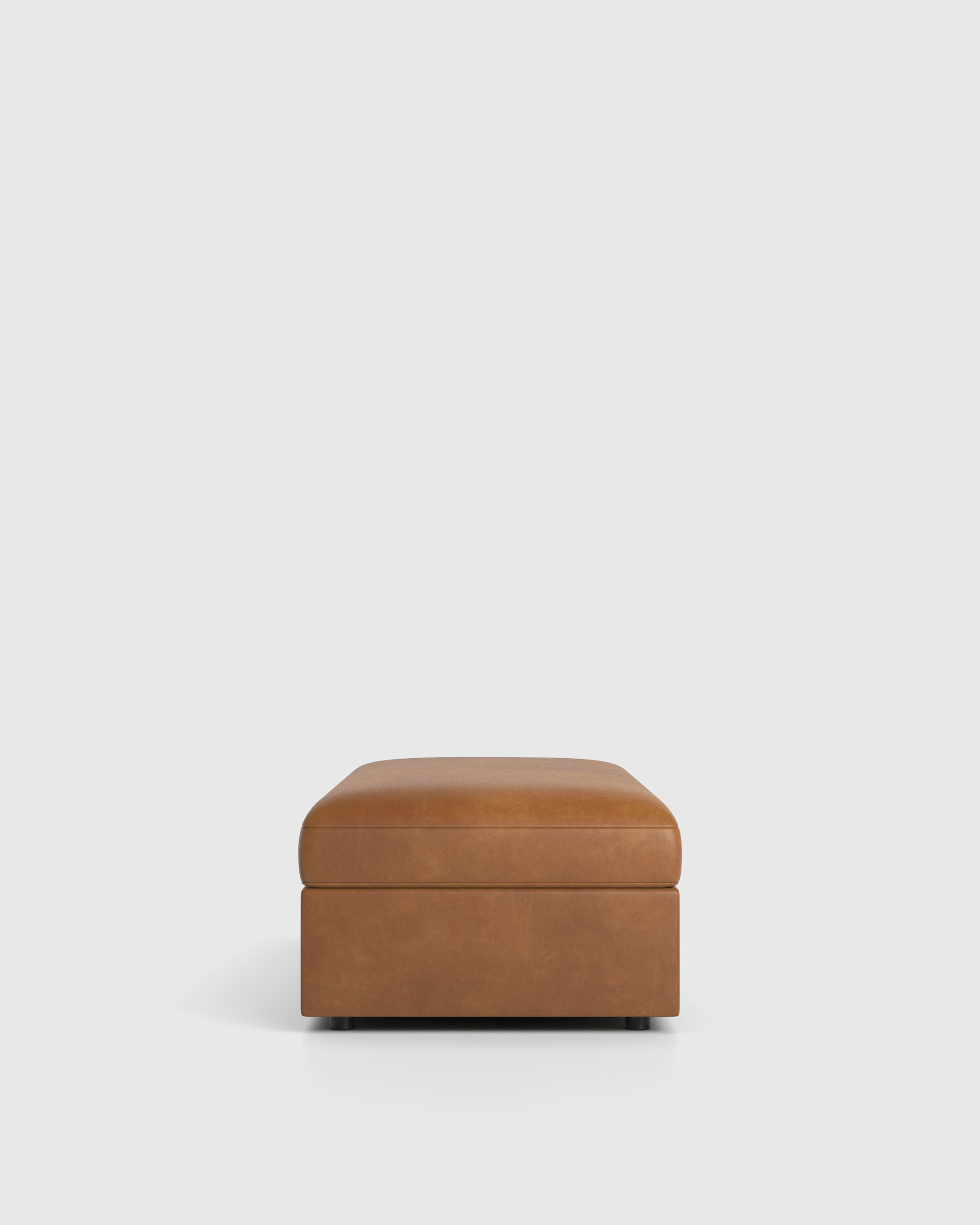 Sierra Curved Arm-Coffee Ottoman-69.5x30 Leather Side
