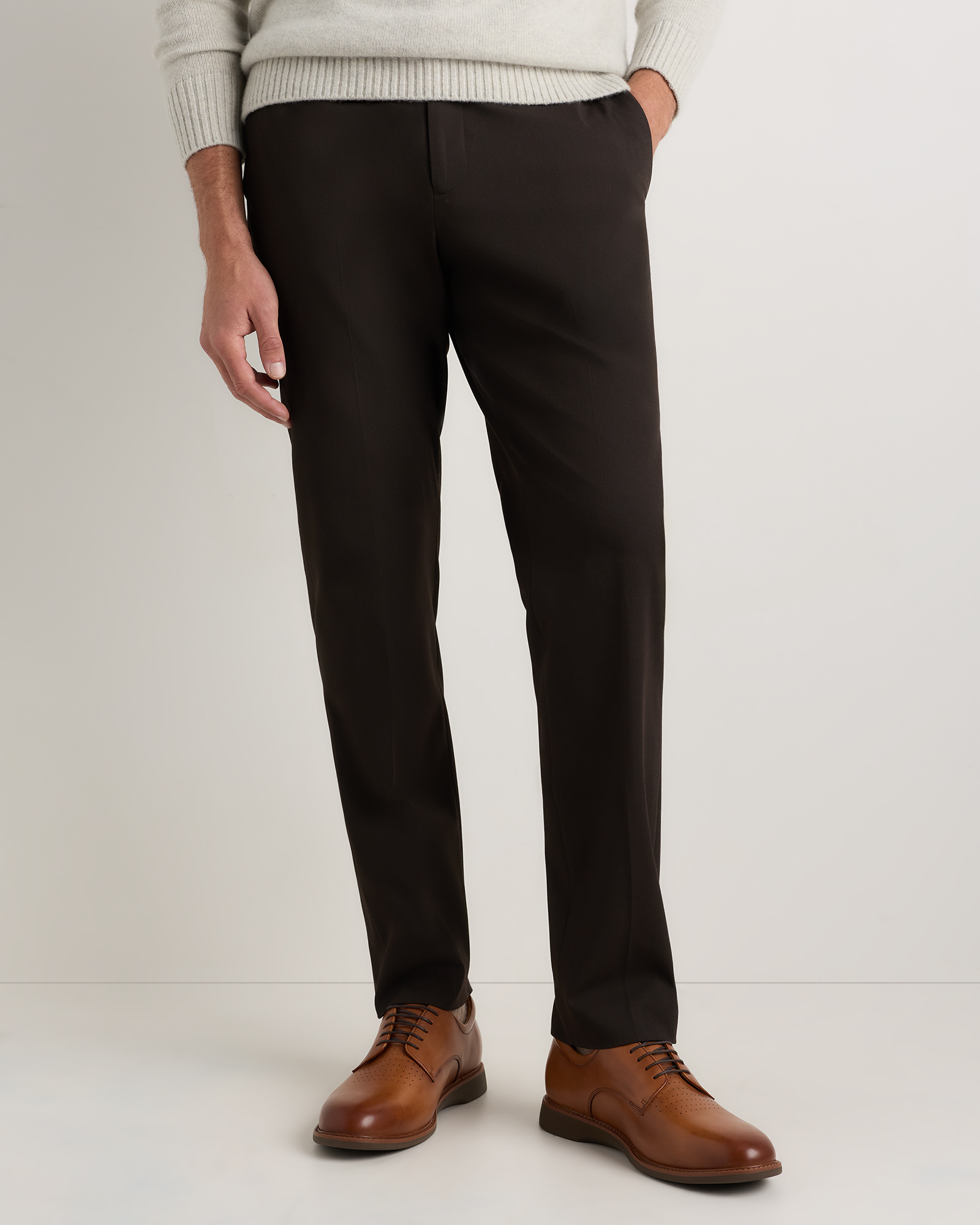 Hybrid Italian Leather Derby in Tan display picture 1