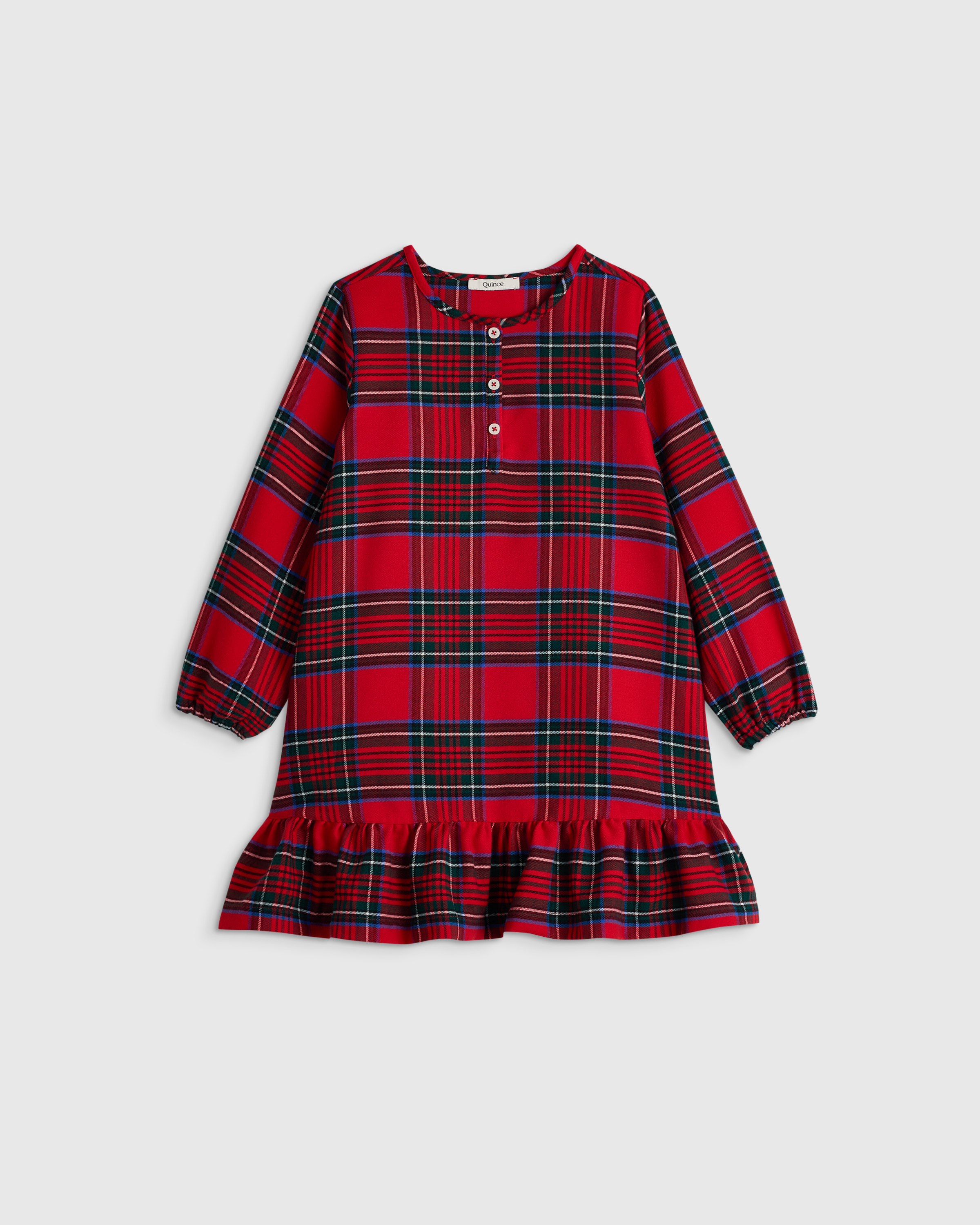 Red Holiday Plaid Holiday Flannel Nightgown