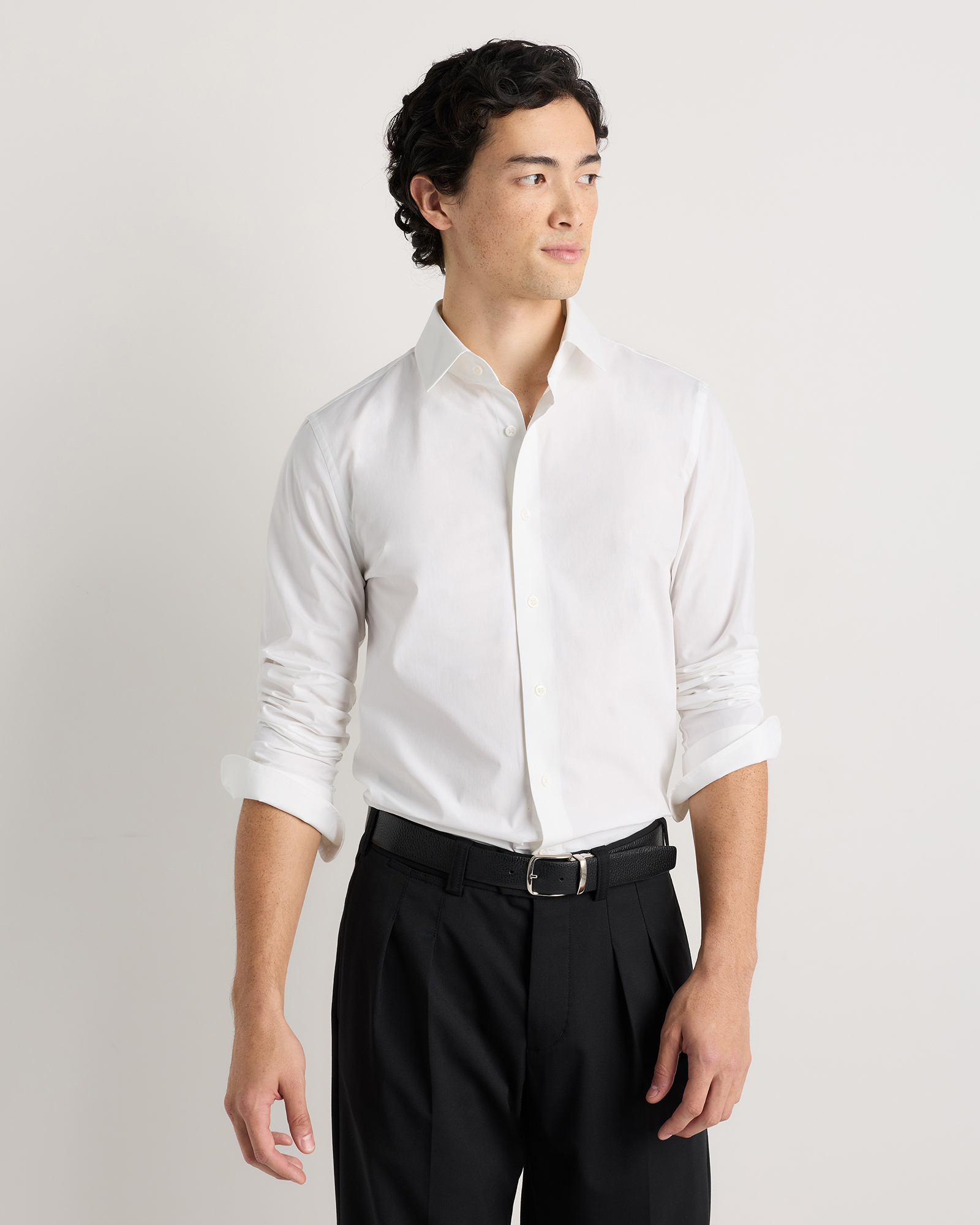 Quince Men's Stretch Poplin Shirt In White