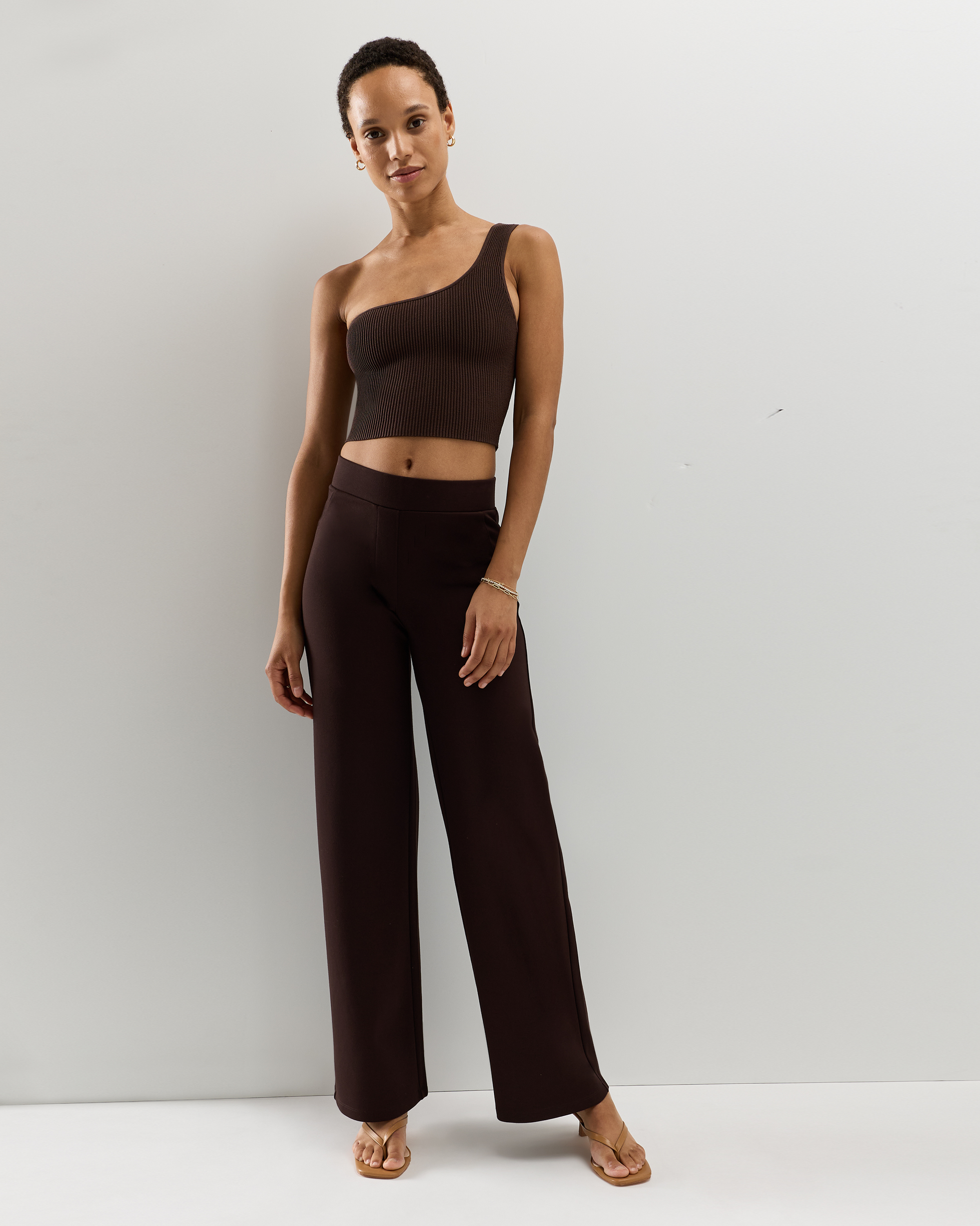 Ultra-Stretch Ponte Wide Leg Pants