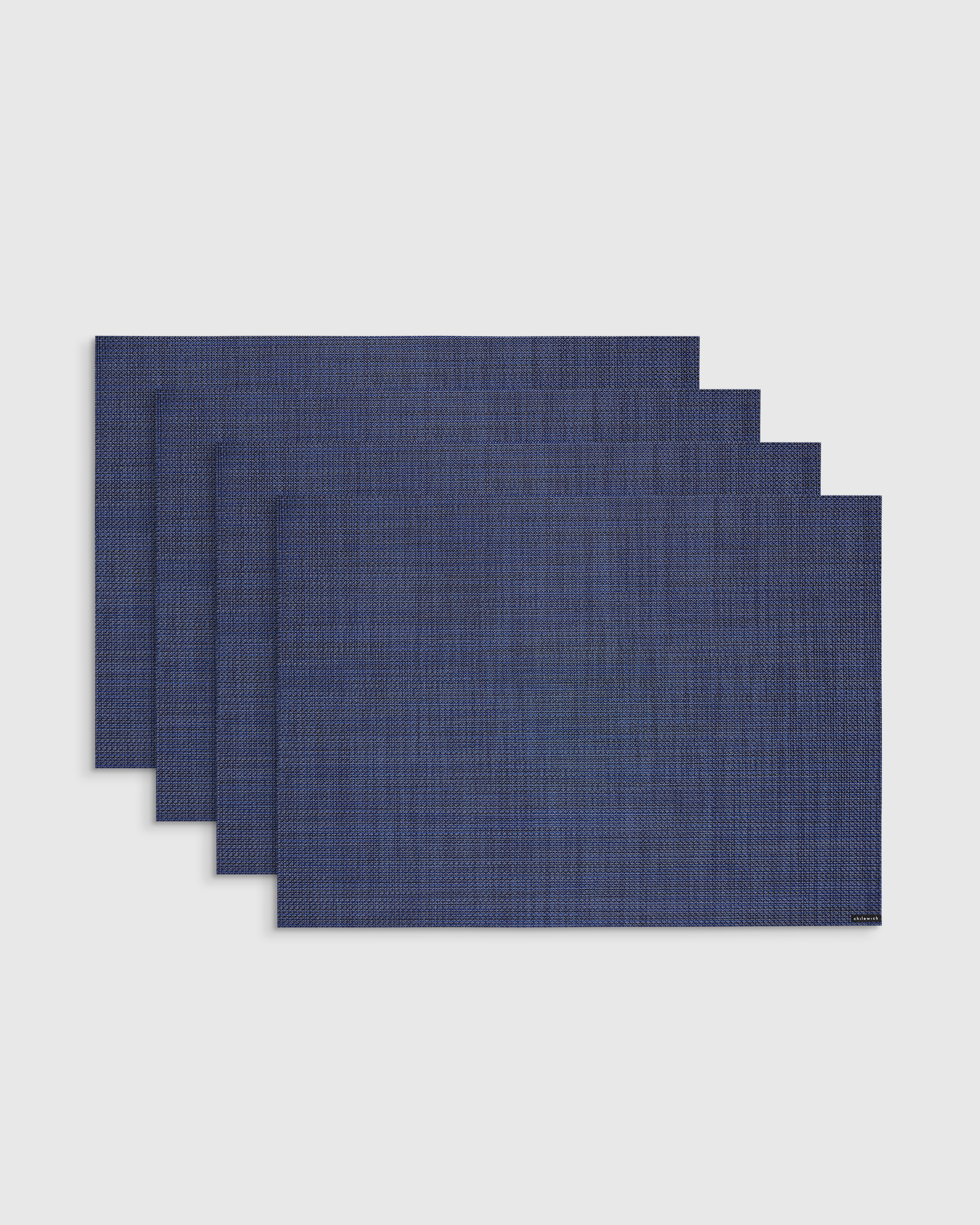 Indigo Mini Basketweave Easy-Care Rectangular Placemat, Set of 4 by Chilewich
