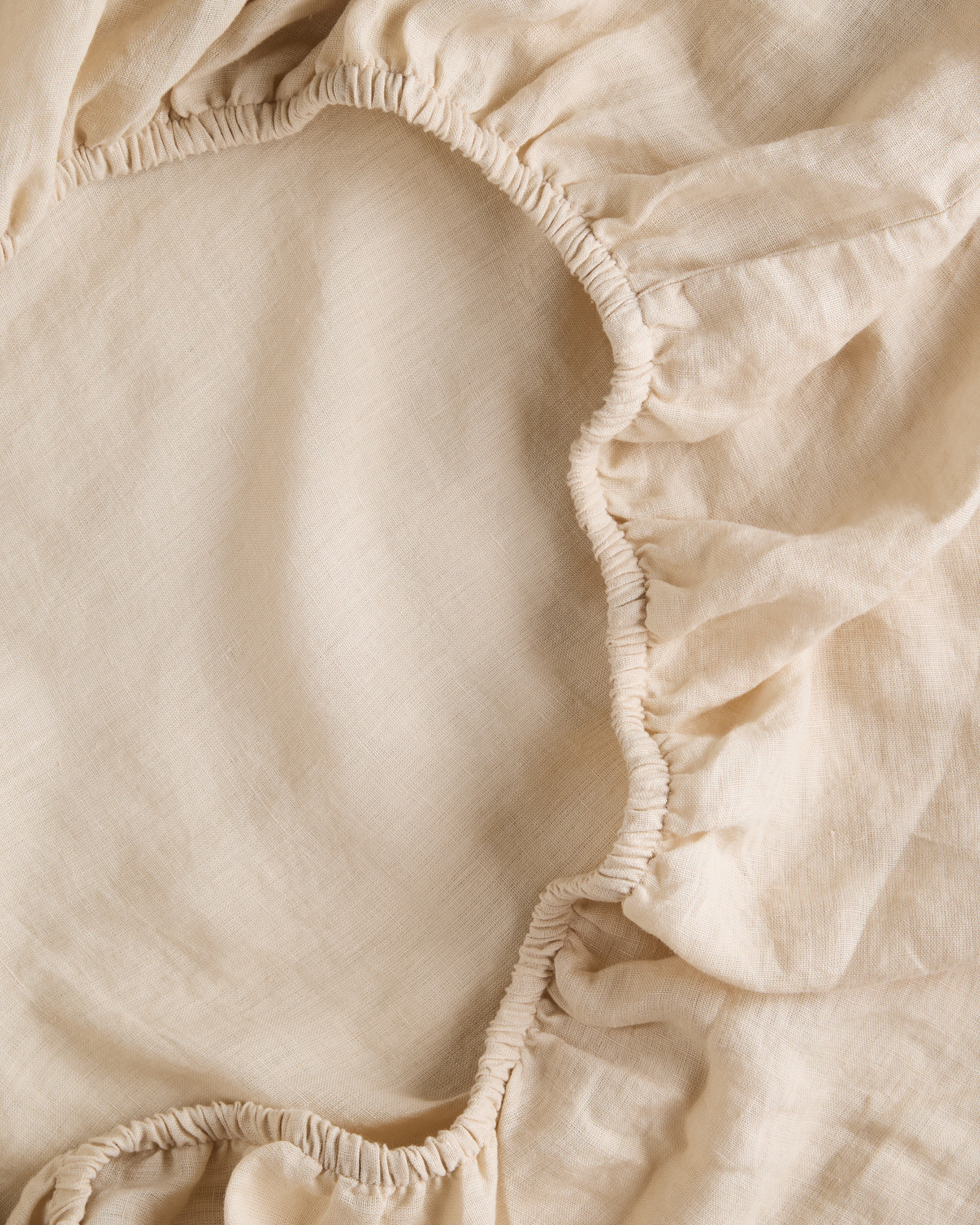 European Linen Piped Sheet Set - Oat/Espresso, King