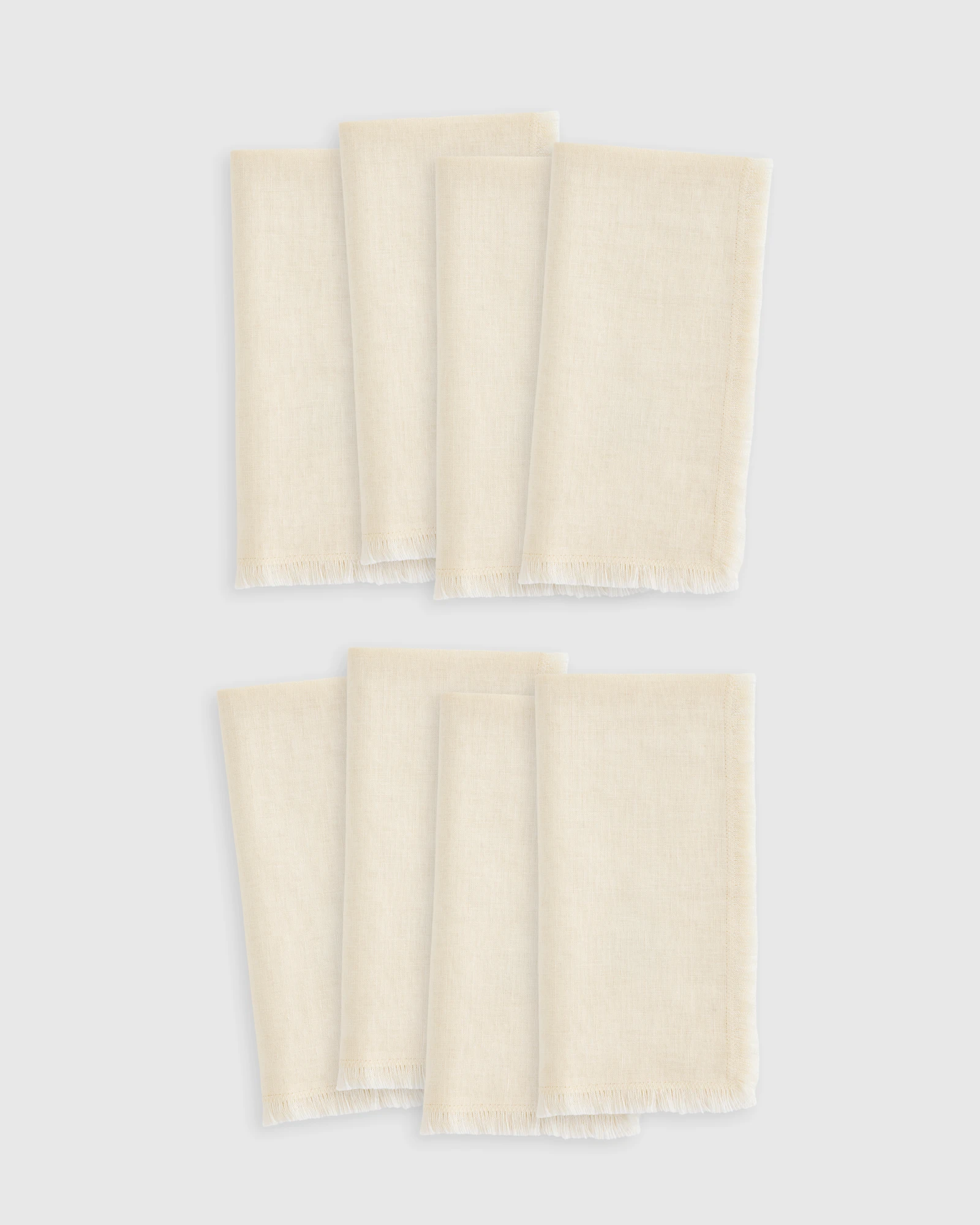 European Linen Fringe Napkins (Set of 8) - Natural