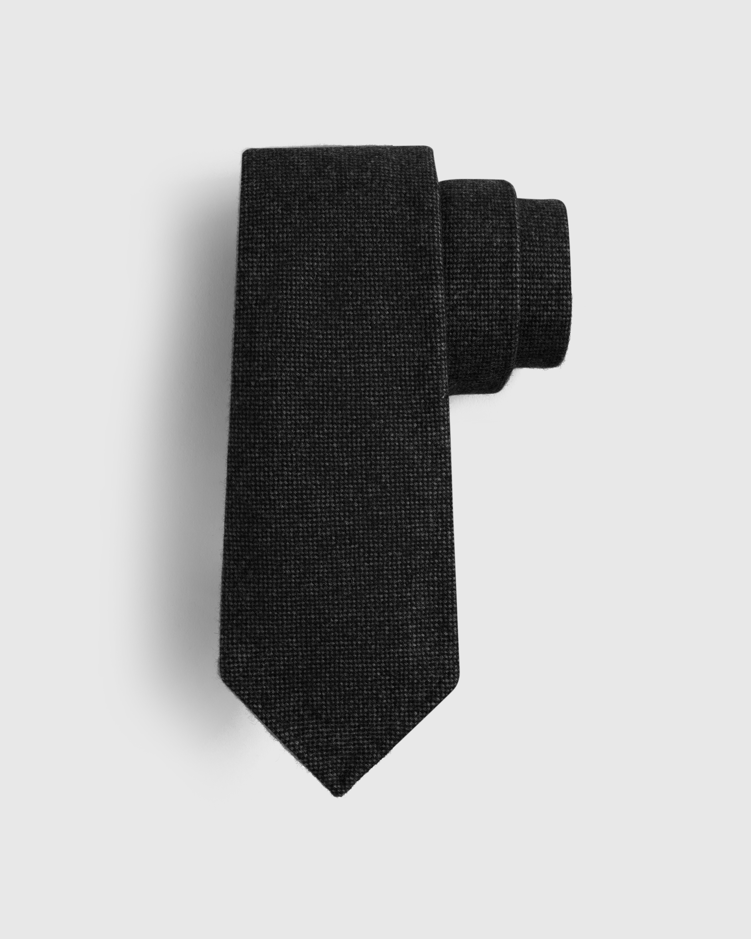 Black 100% Cashmere 3-fold Hand-rolled Tie