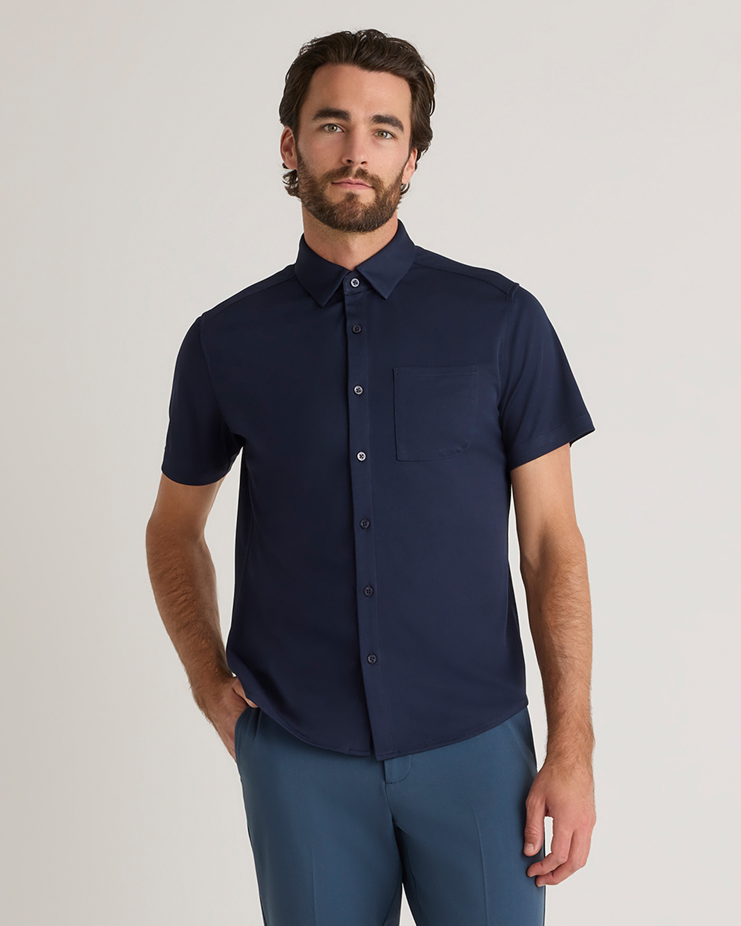 Tシャツ・カットソー MCM Navy blue stretch piquet polo shirt (MHTFSMM17 VD) Tシャツ・カットソー MCM Navy blue stretch piquet polo shirt