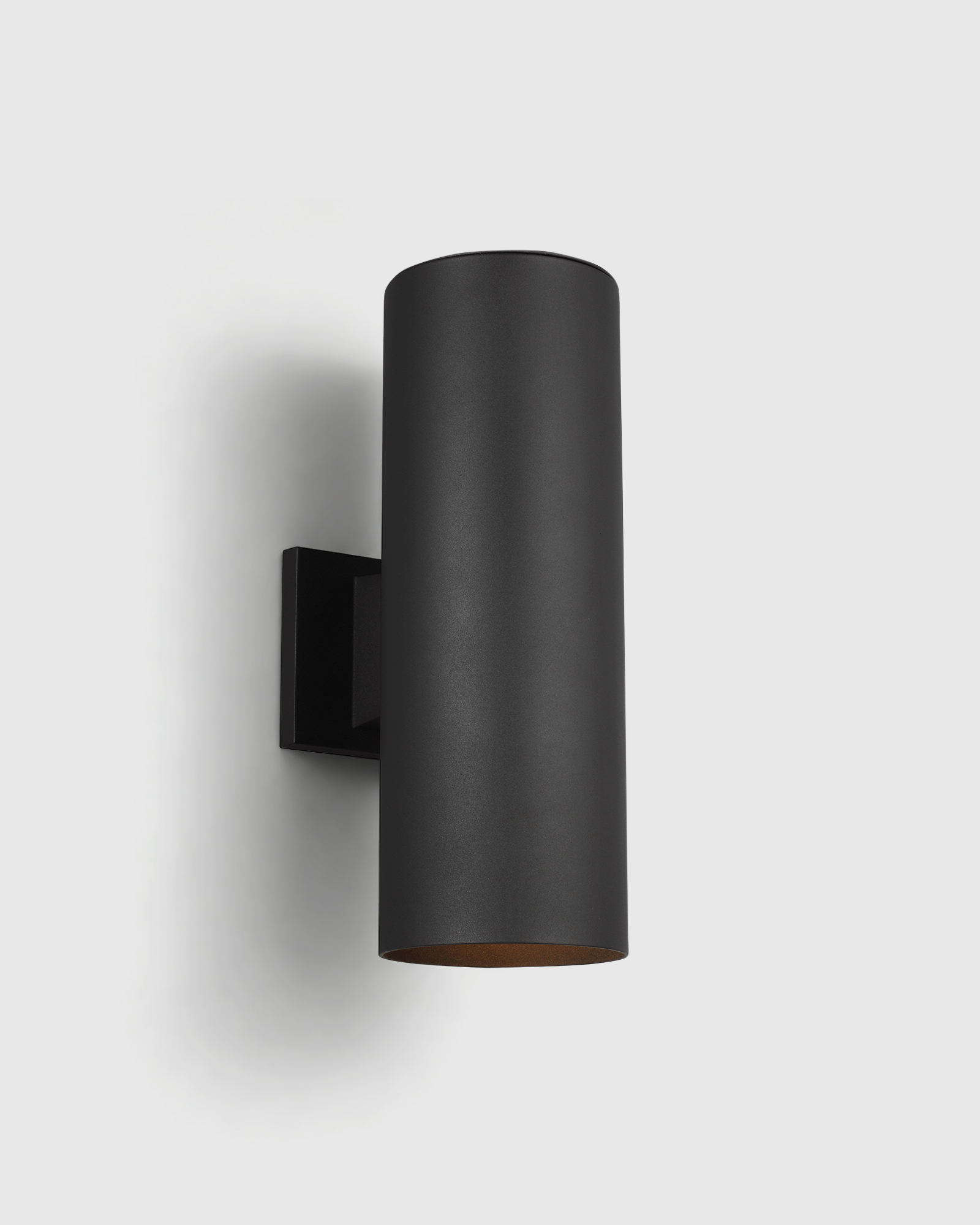 Black Outdoor Aluminum Cylinder Wall Sconce