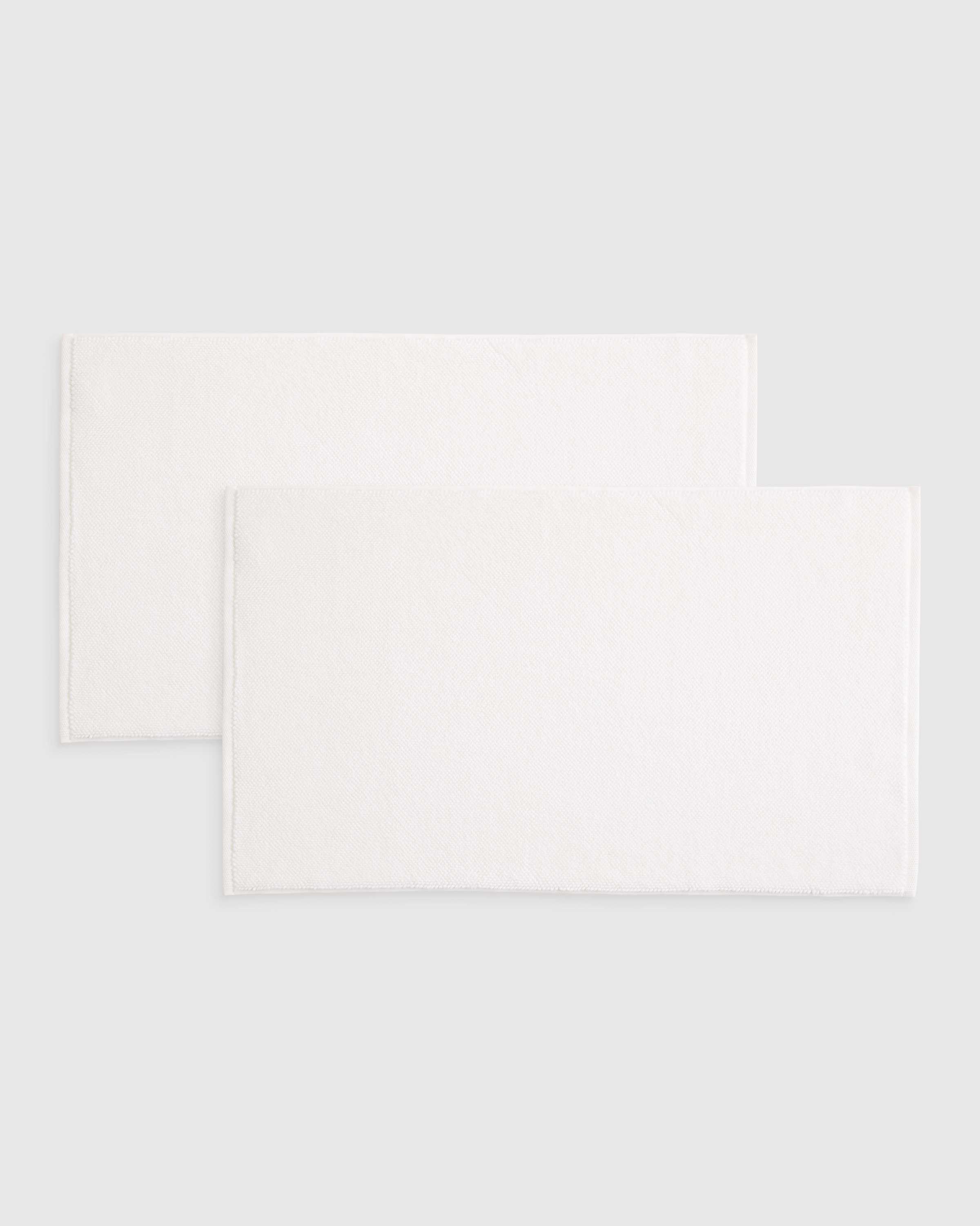 White Turkish Cotton Bath Mat Bundle