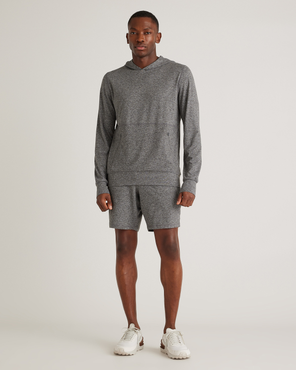 Heather Grey Flowknit Performance Shorts - 7.5"