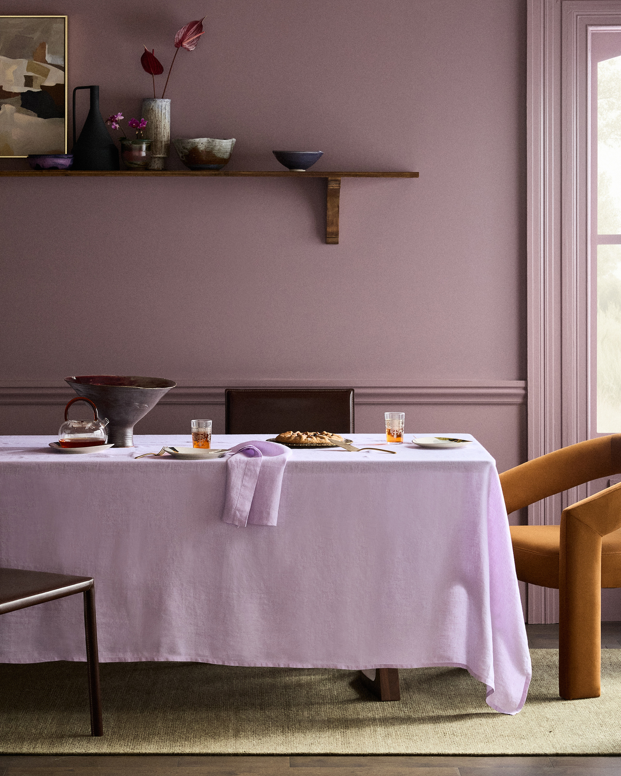 Orchid Nappe en lin européen