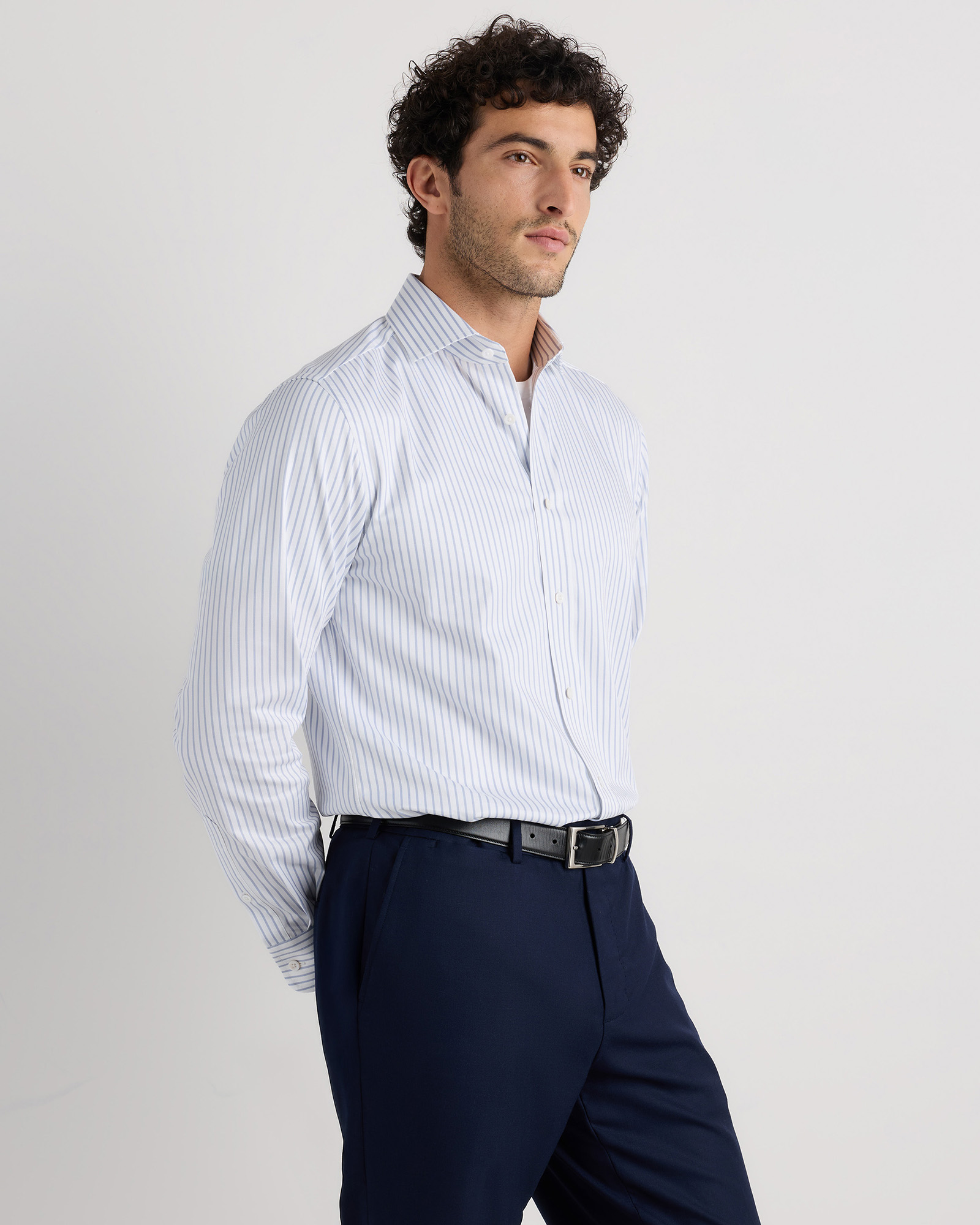 grey and white dress shirt Men's Stretch Twill in Stripe, Size XL, Organic Cotton by Quince ROSE GOLD EARRINGS